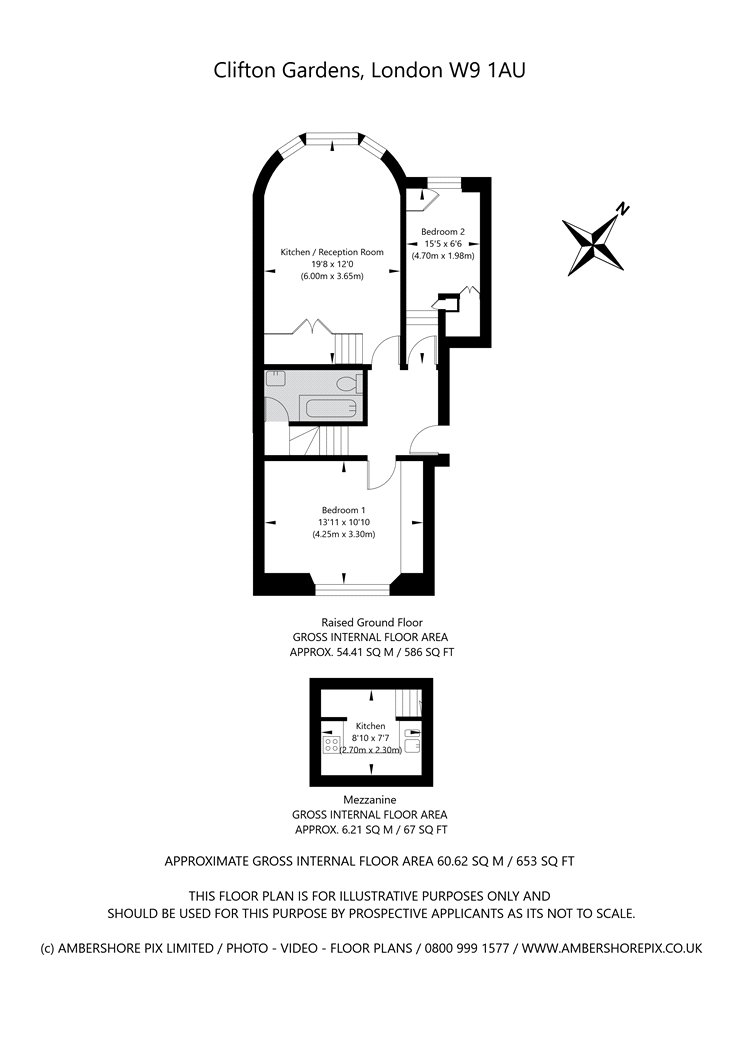 Flat B, 42, Clifton Gardens, London floorplan