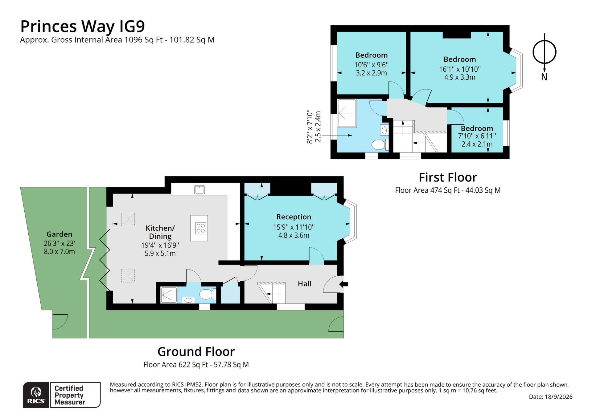 1, Princes Way, Buckhurst Hill floorplan