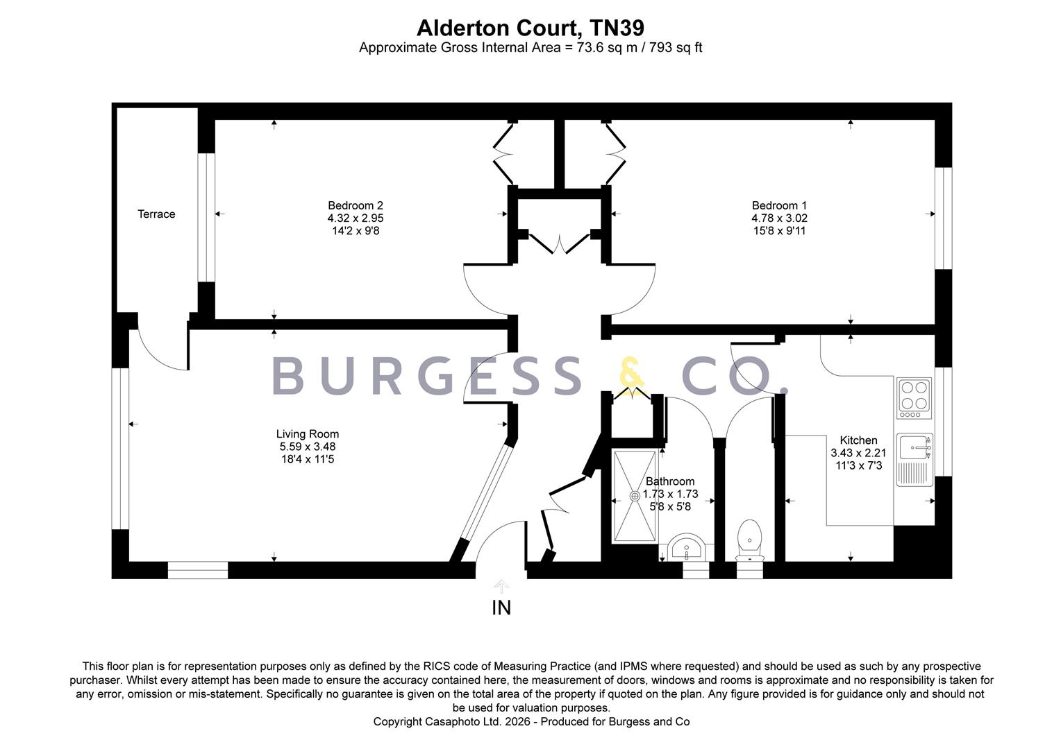 13 Alderton Court, West Parade, Bexhill-On-Sea floorplan