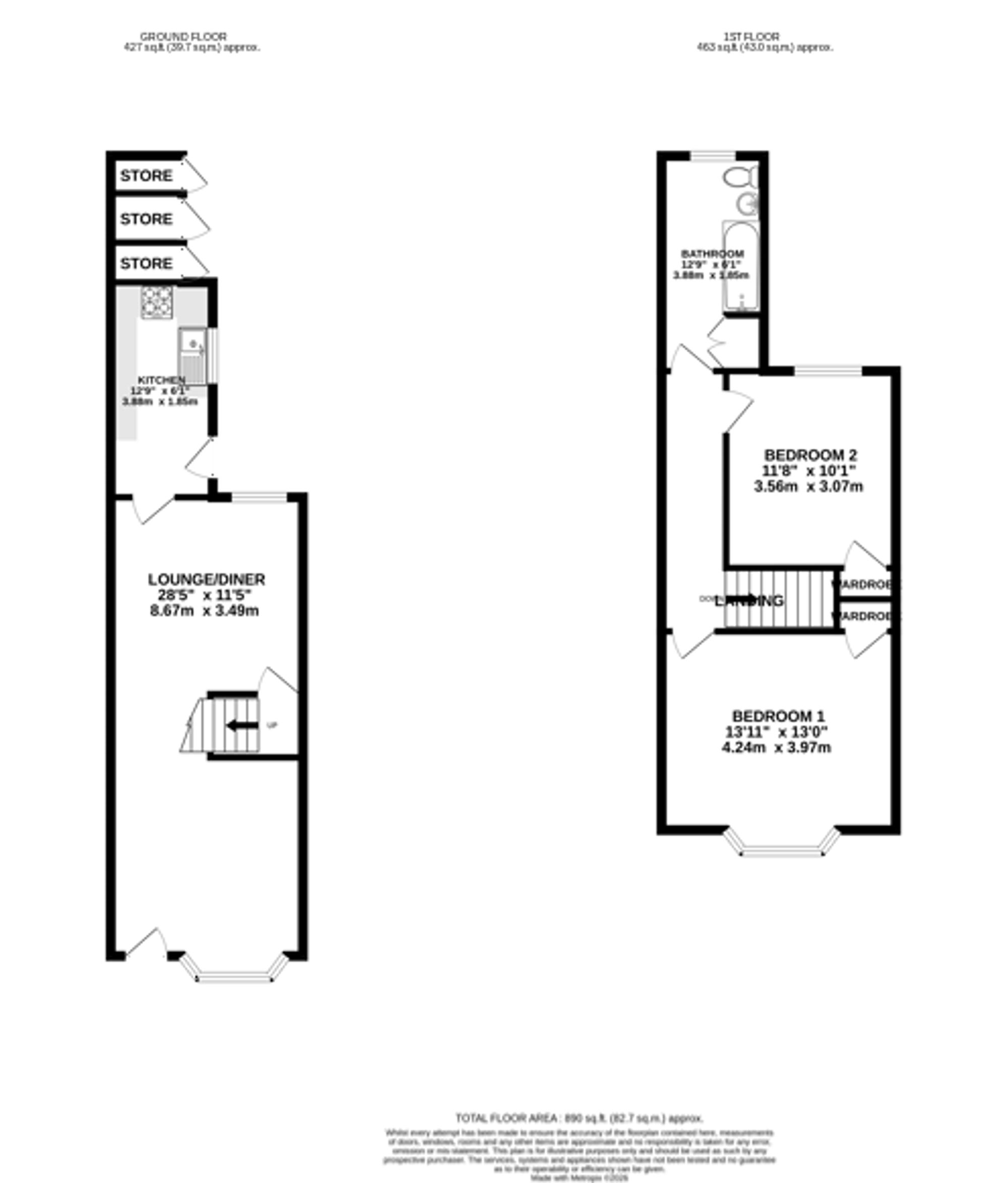 44 Haddenham Road, Leicester floorplan