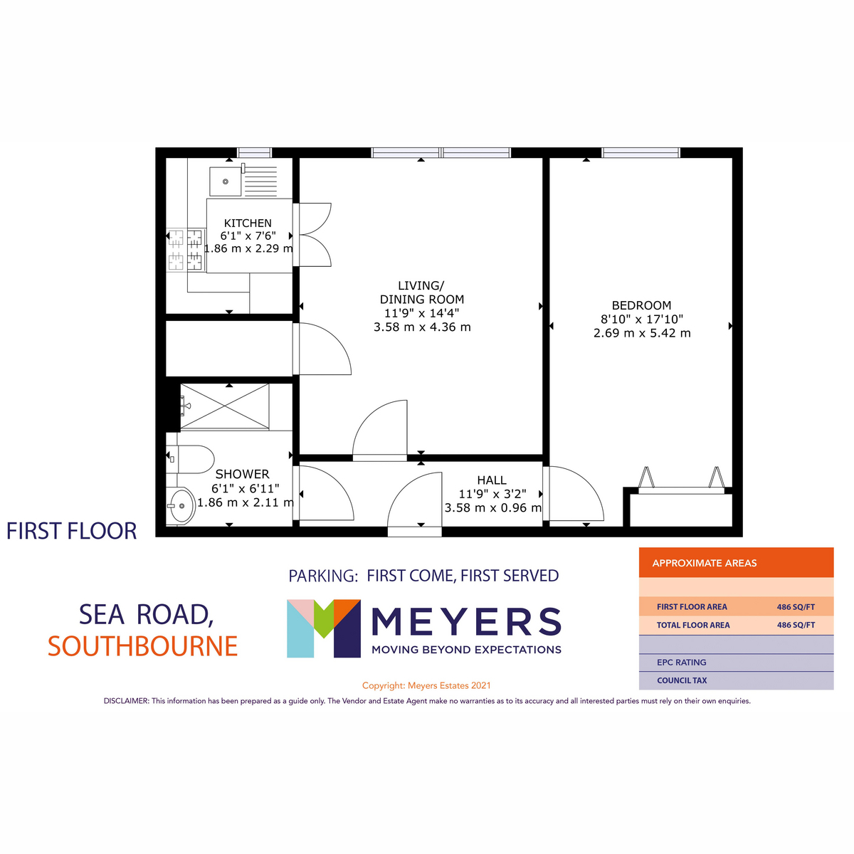Flat 17 Fairhaven Court, Sea Road, Boscombe, Bournemouth floorplan