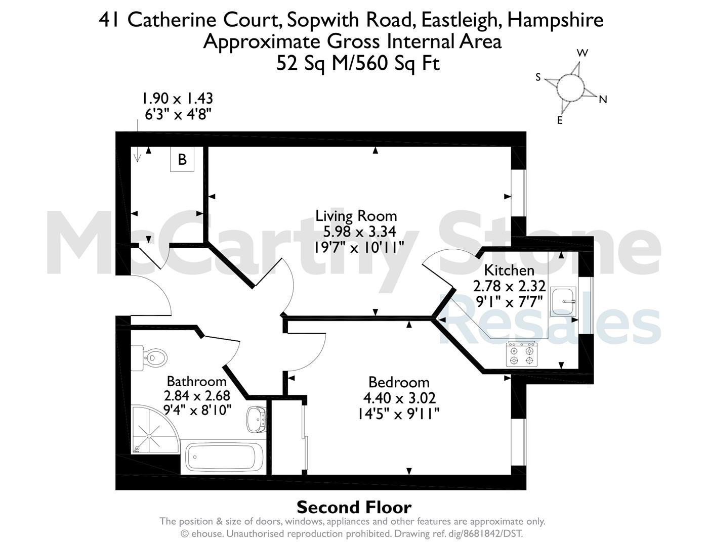 41 Catherine Court, Sopwith Road, Eastleigh floorplan