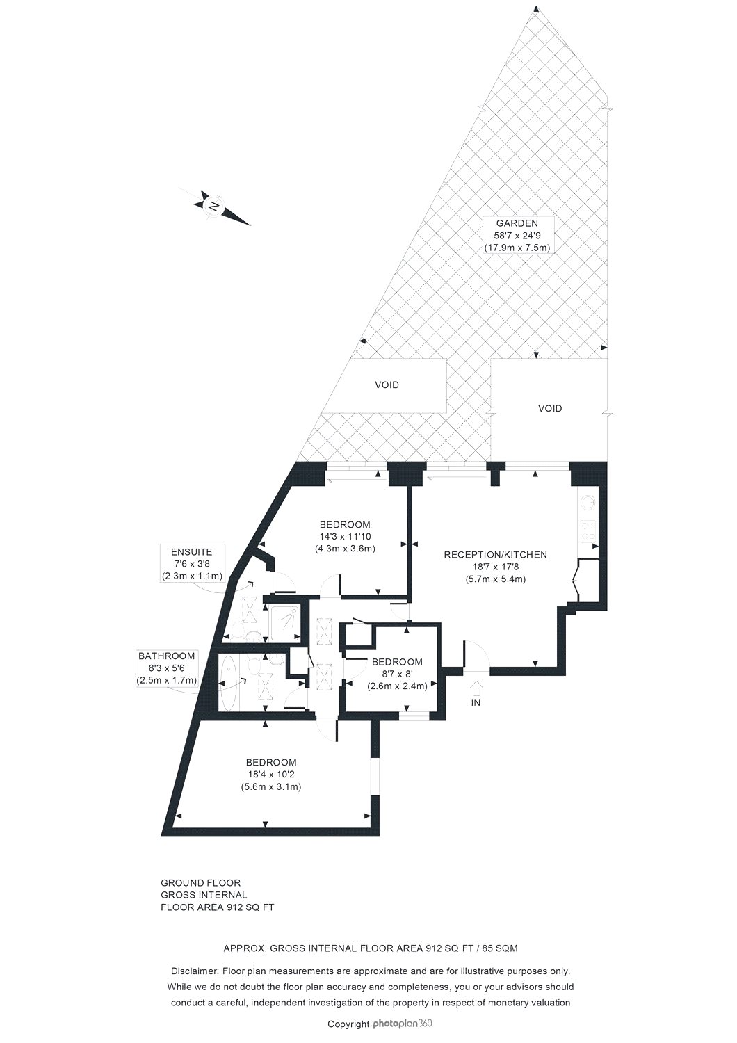 3 Bedrooms Flat to rent in Rathcoole Gardens, Crouch End, London N8