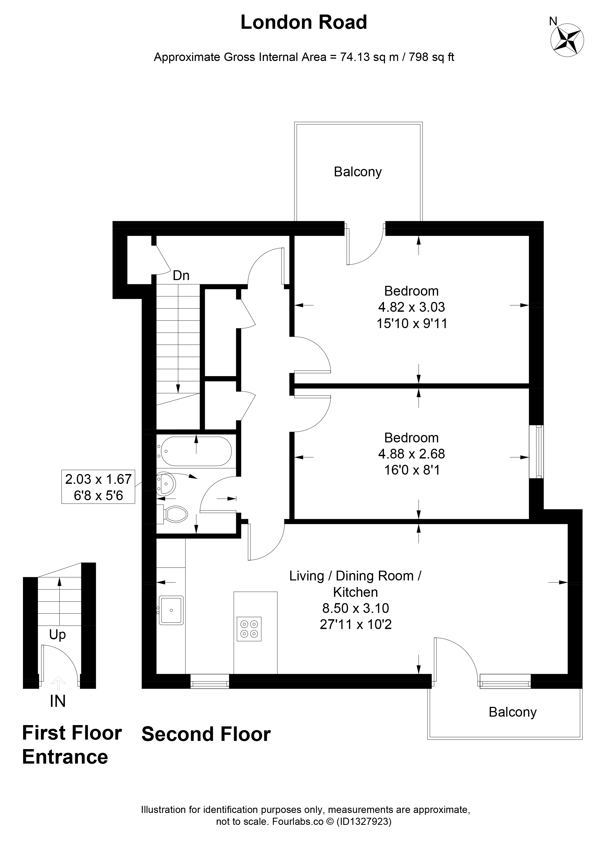 Flat 8,, 514A, London Road, Sutton floorplan