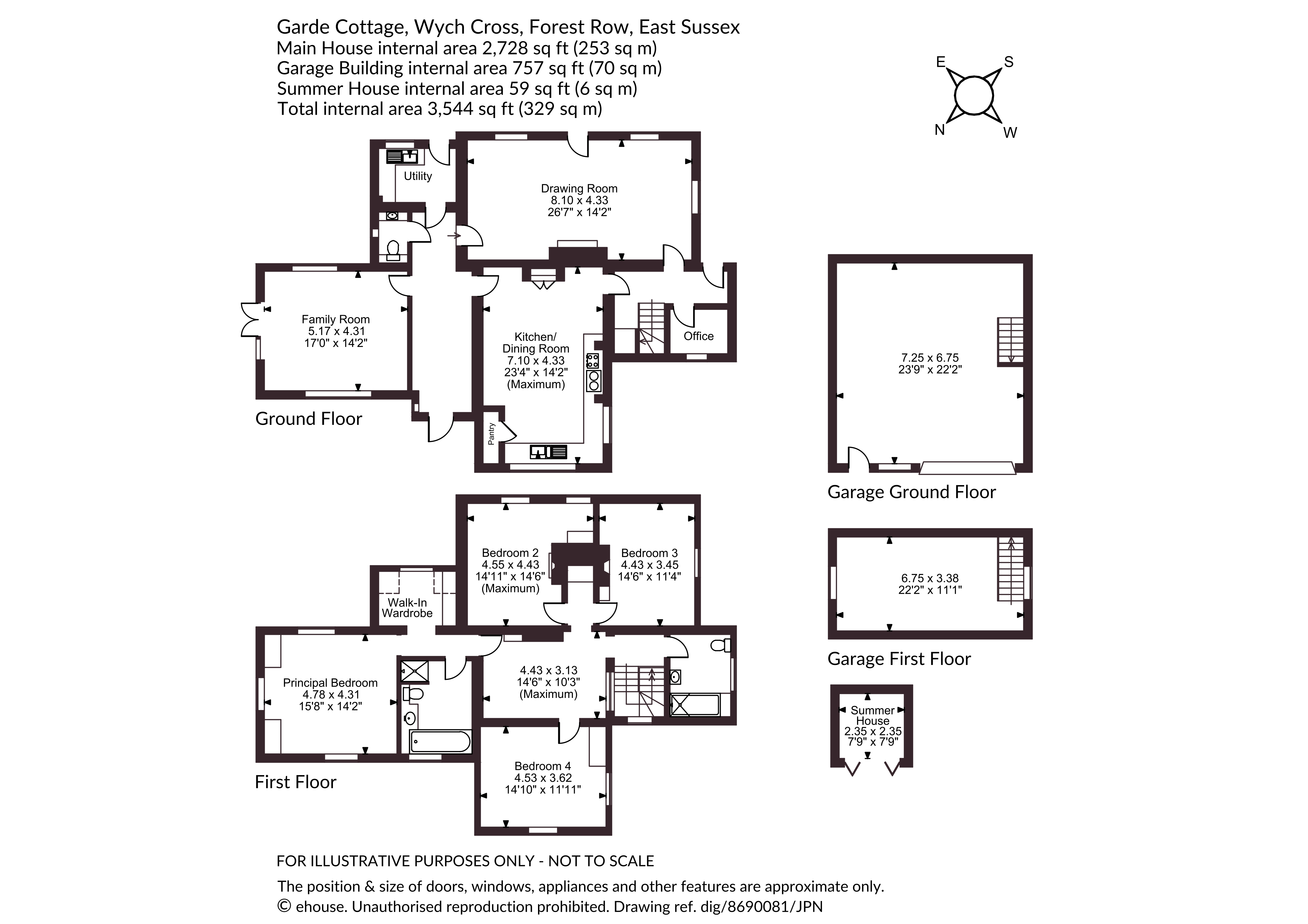 Garde Cottage,, Wych Cross, East Sussex floorplan