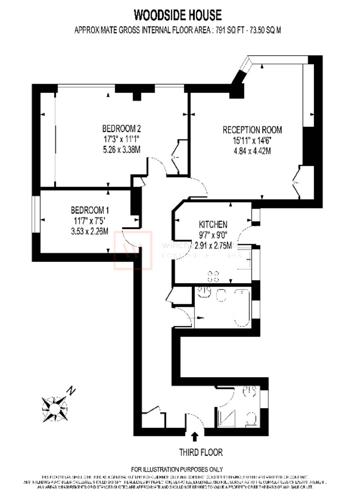 27 Woodside House, Woodside, London floorplan