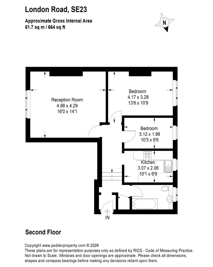 Flat 3C The Park, 93, London Road, London floorplan