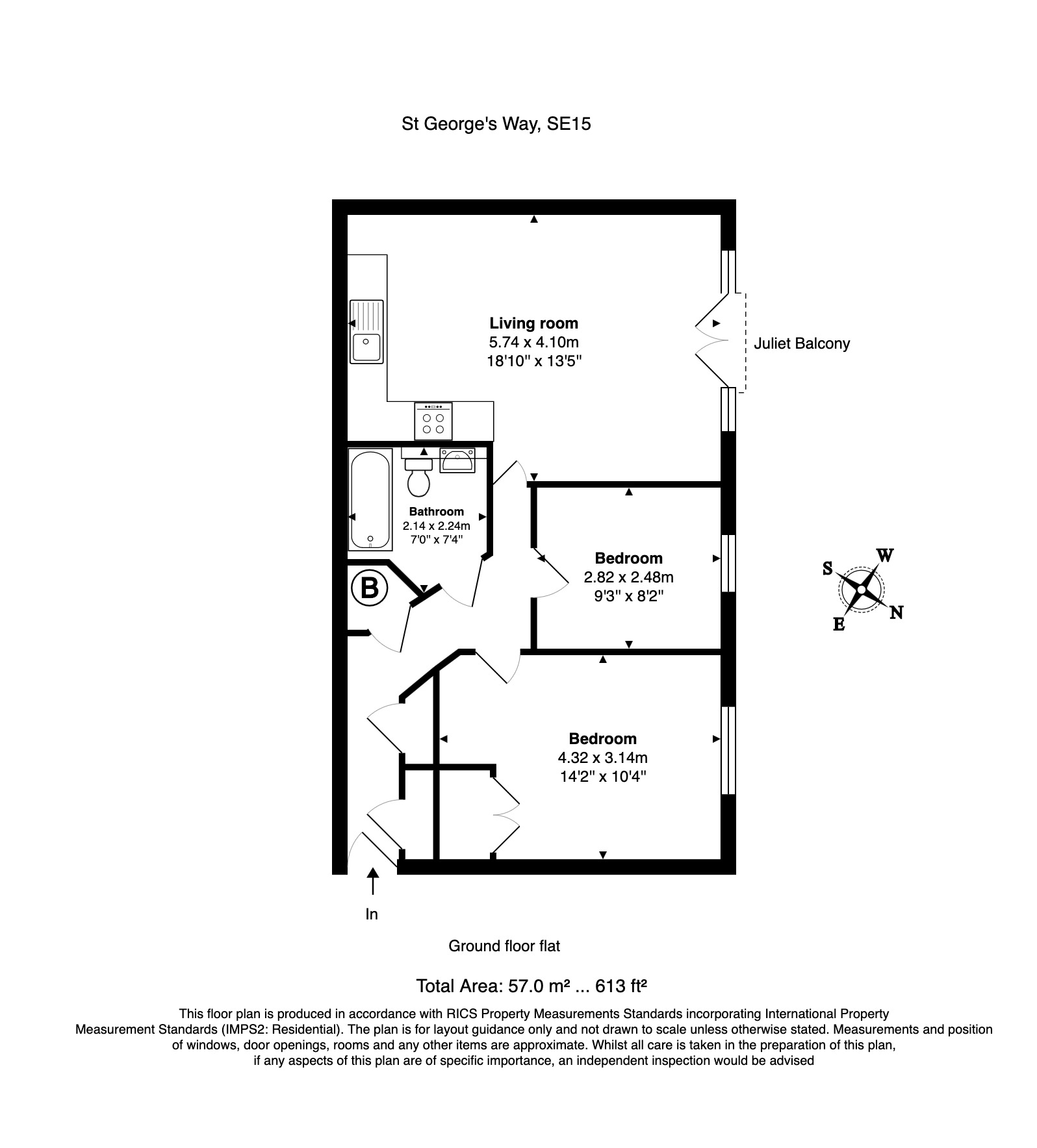 1111, St. Georges Way, London floorplan