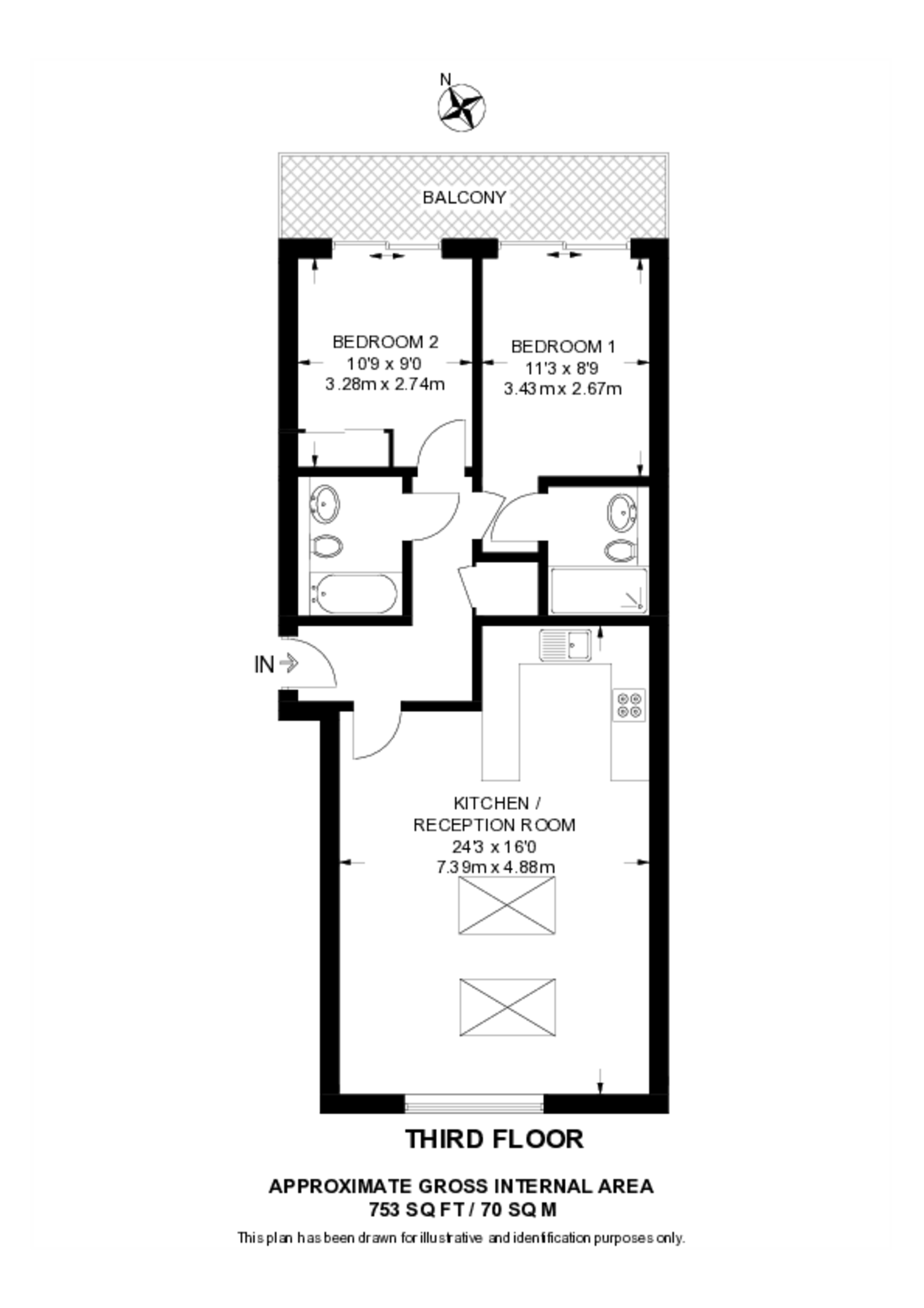 Down Place, Hammersmith floorplan