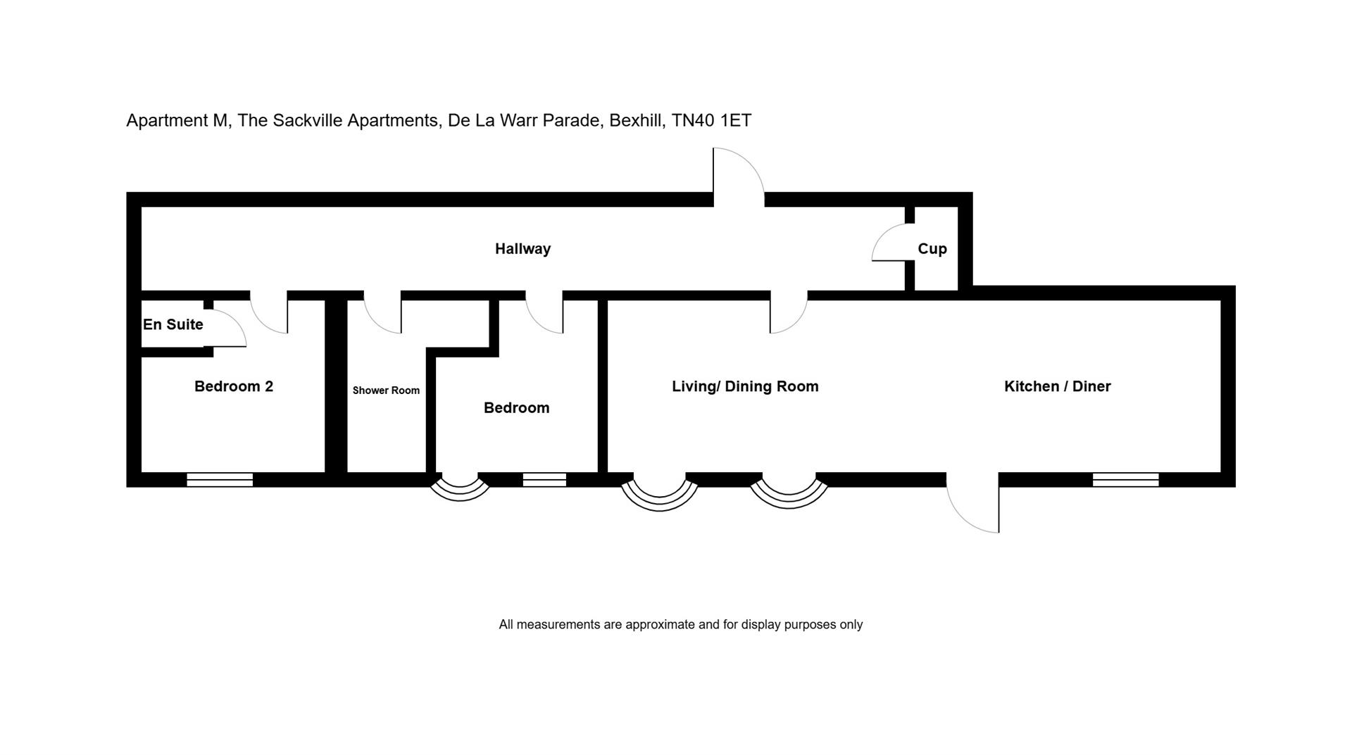 Apartment M, The Sackville Apartments, De La Warr Parade, Bexhill-On-Sea floorplan