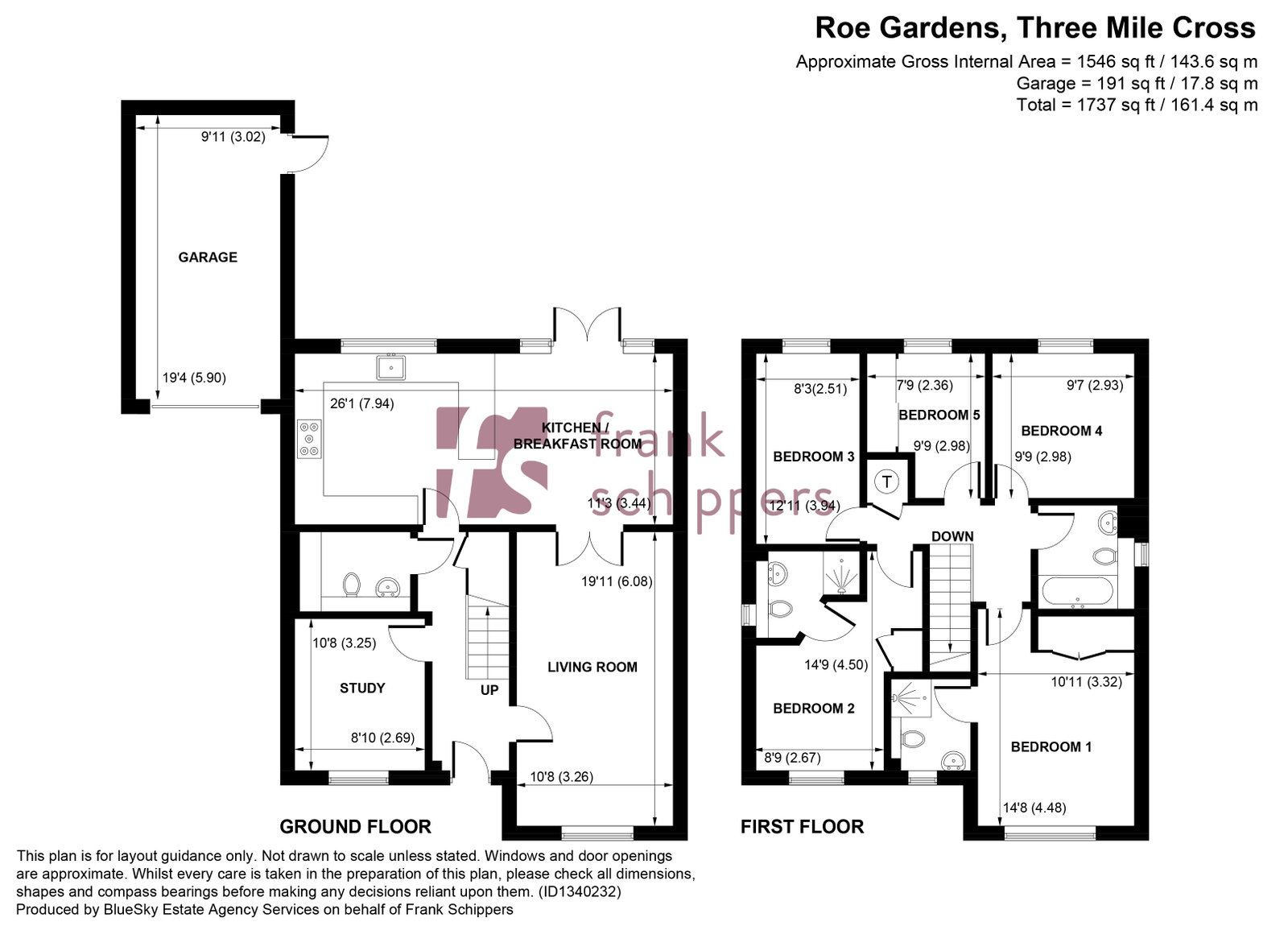 1, Roe Gardens, Reading floorplan