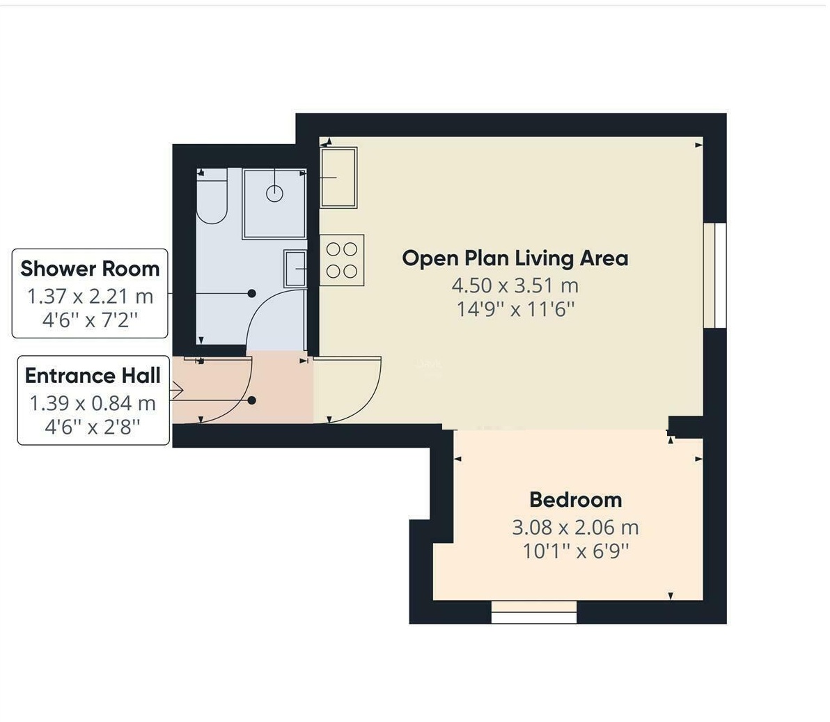 Flat 64 Tavistock Court, Mansfield Road, Nottingham floorplan