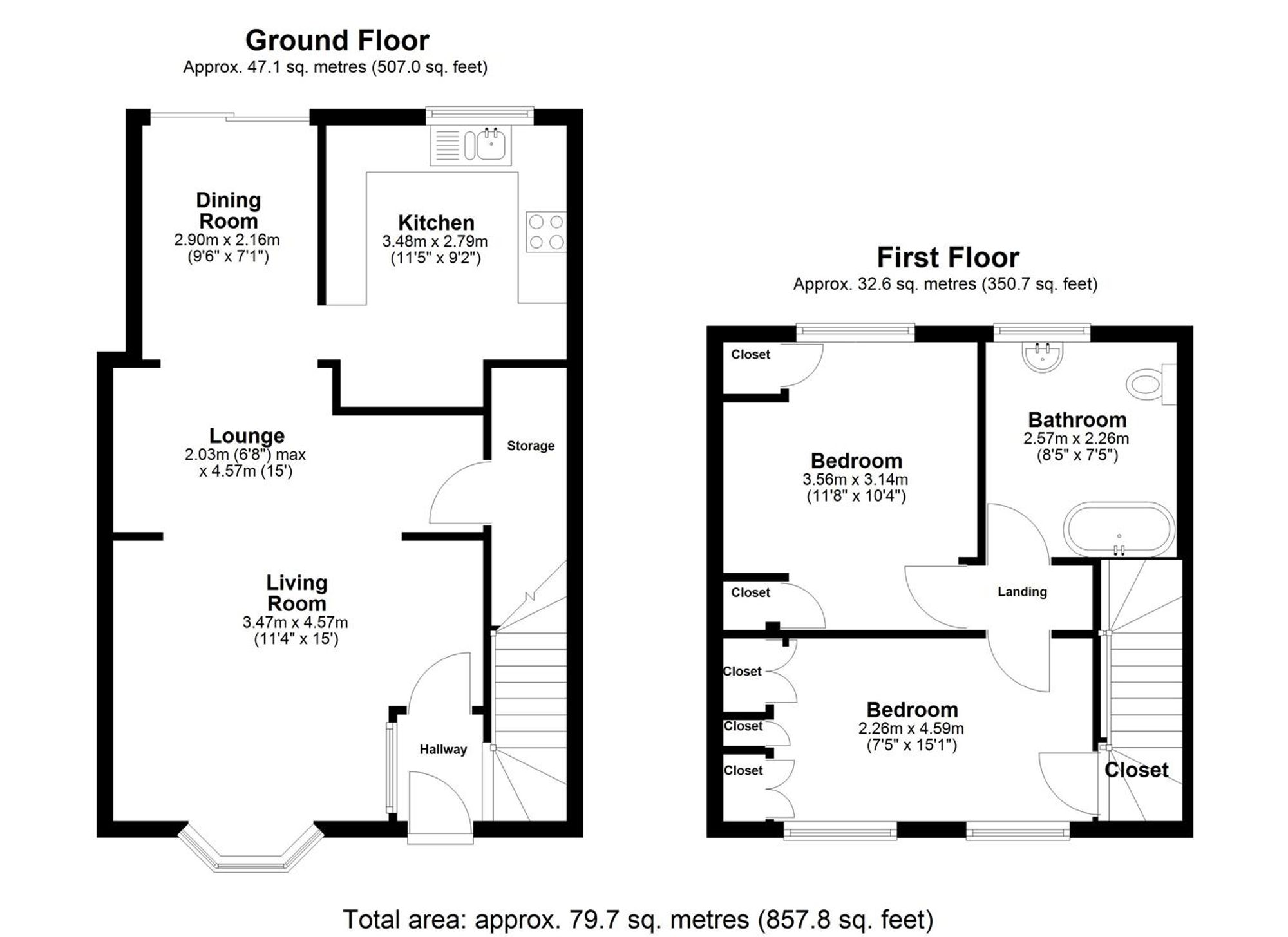 33 Colvin Gardens, Ilford floorplan