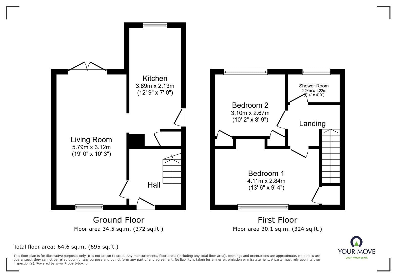 1, Oakpool Gardens, Leicestershire floorplan