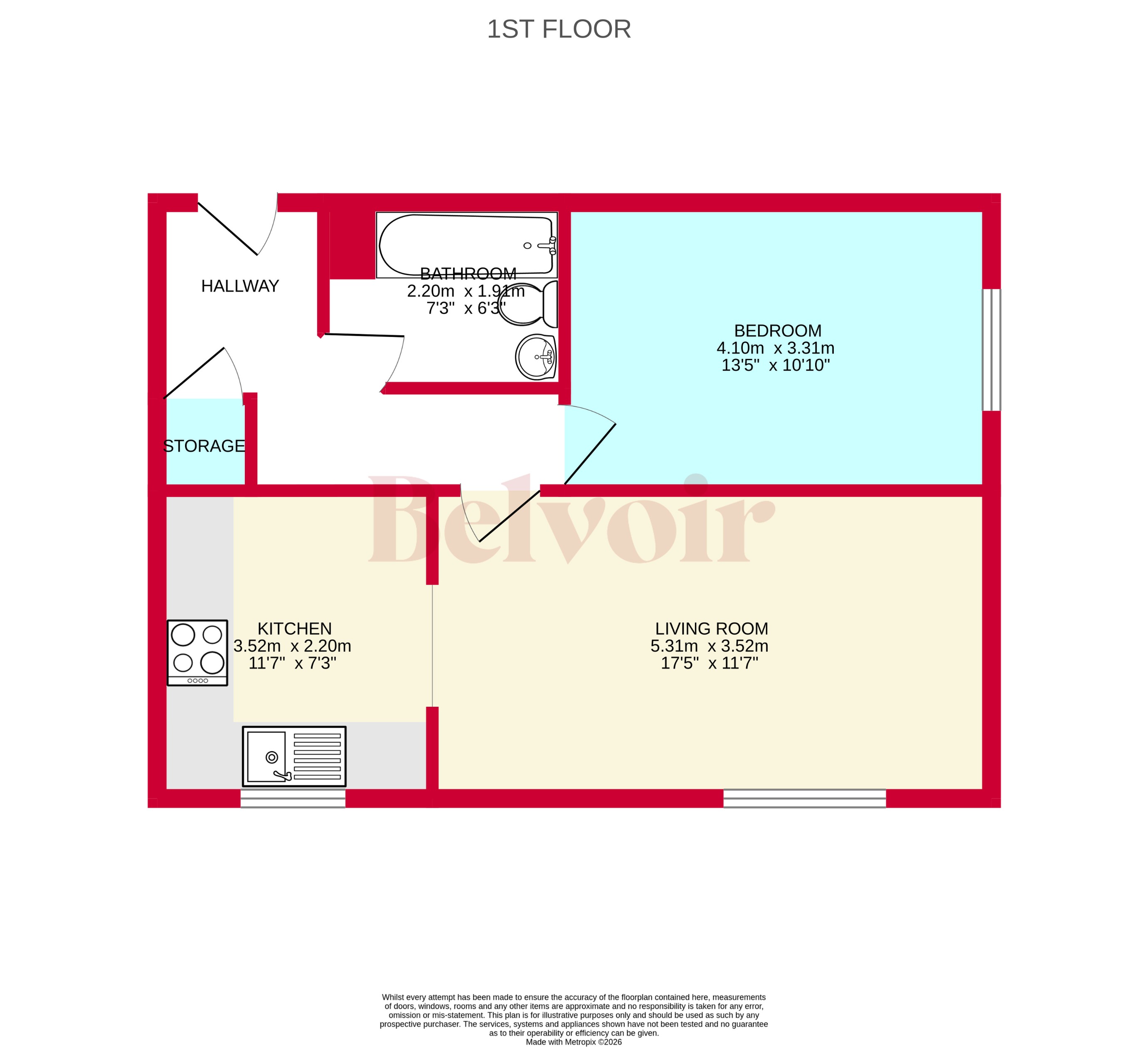 21, Badgers Court, 94 Hednesford Road, Cannock floorplan