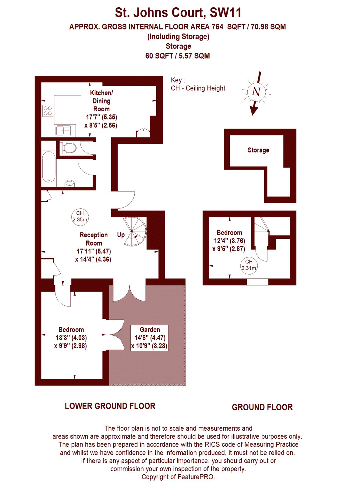 2 Bedrooms Flat for sale in St Johns Court, 144-146 St John's Hill SW11