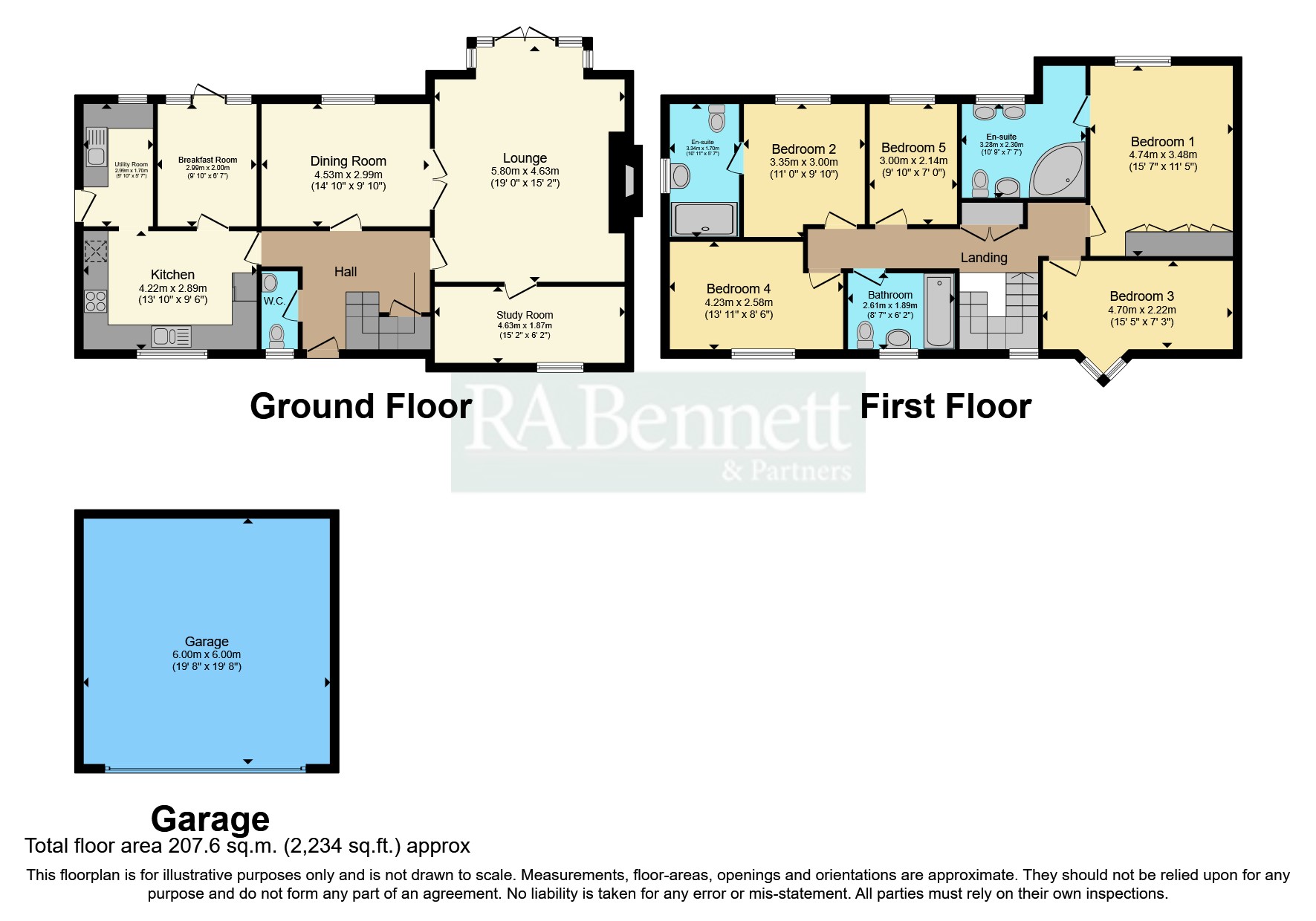 Penelope Gardens, Wickhamford, Evesham WR11, 5 bedroom detached house
