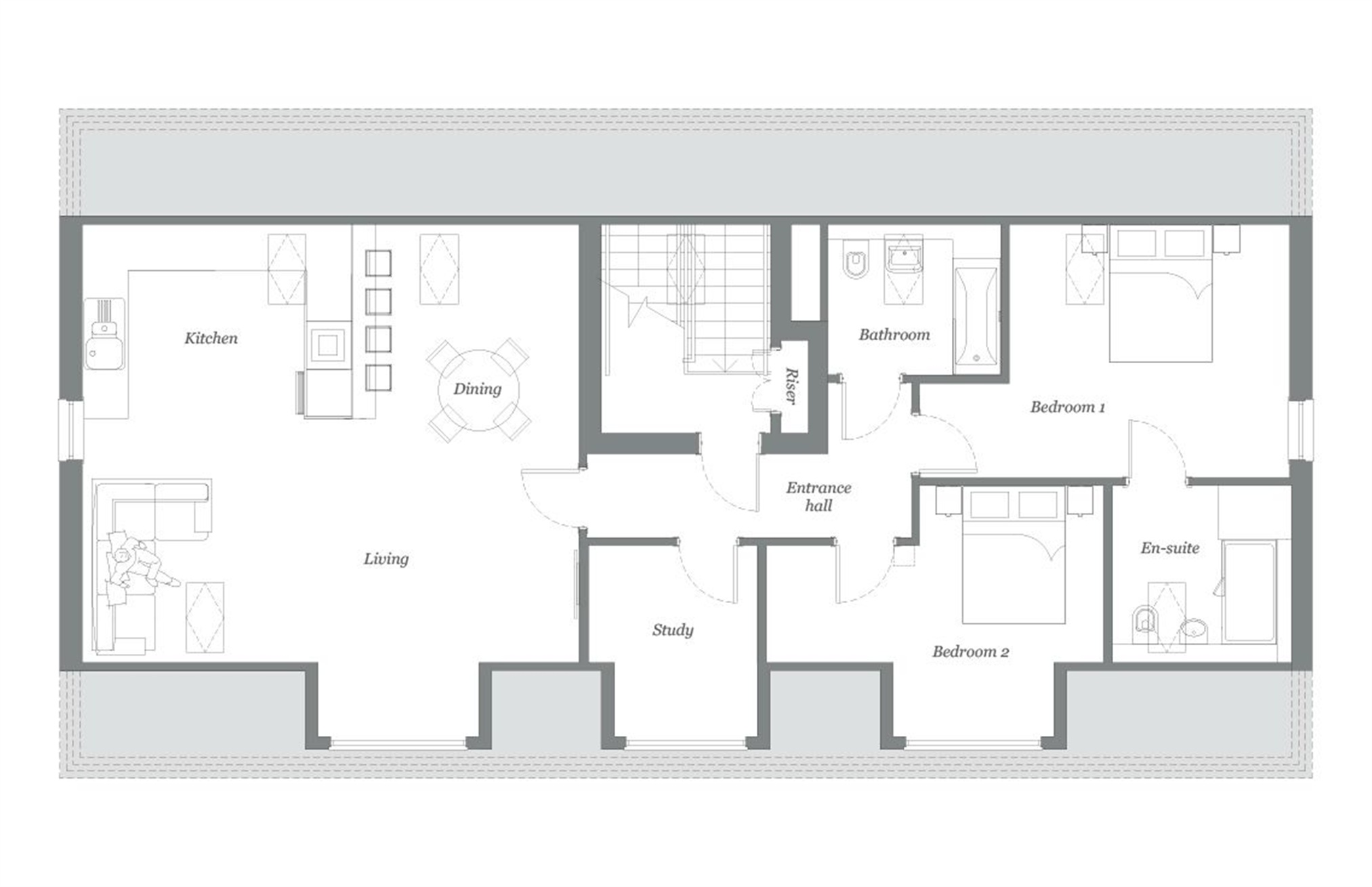 2 Bedrooms Flat for sale in Station Approach, Four Marks, Medstead, Hampshire GU34