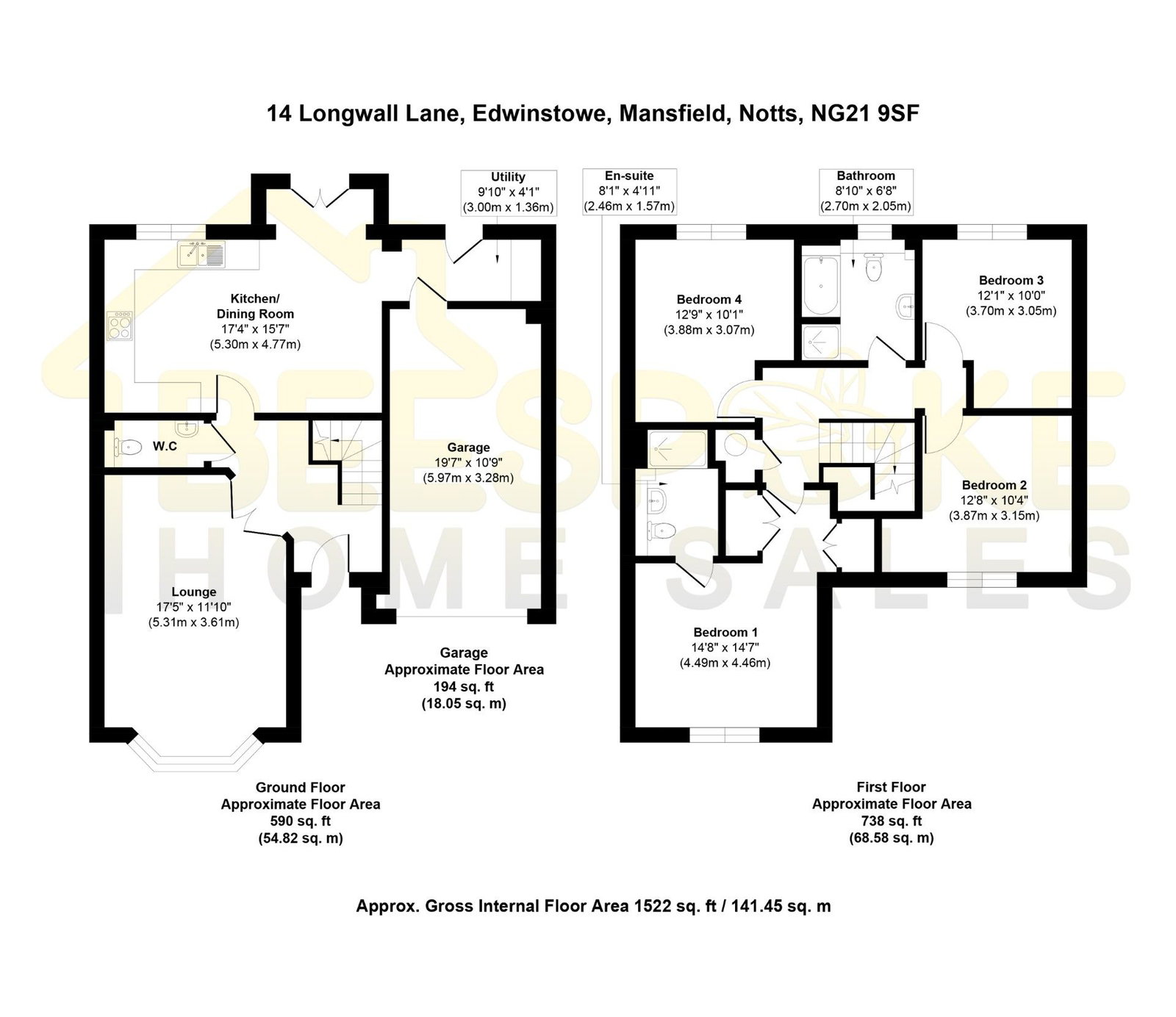 14, Longwall Lane, Mansfield floorplan