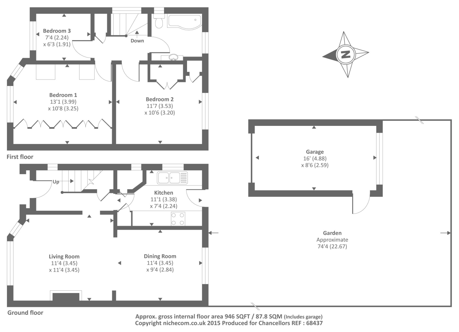 3 Bedrooms Semi-detached house to rent in Totteridge, High Wycombe HP13