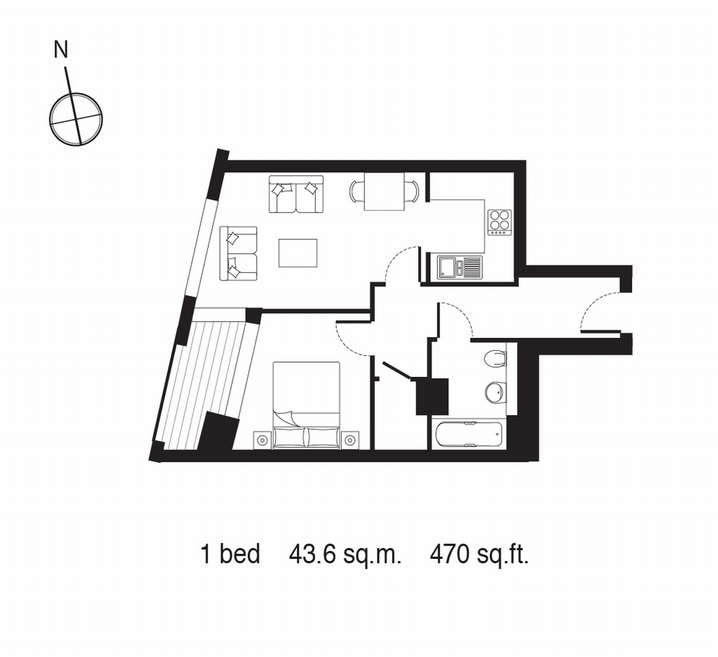 1 Bedrooms Flat to rent in Talisman Tower, 6 Lincoln Plaza, Canary Wharf, London E14