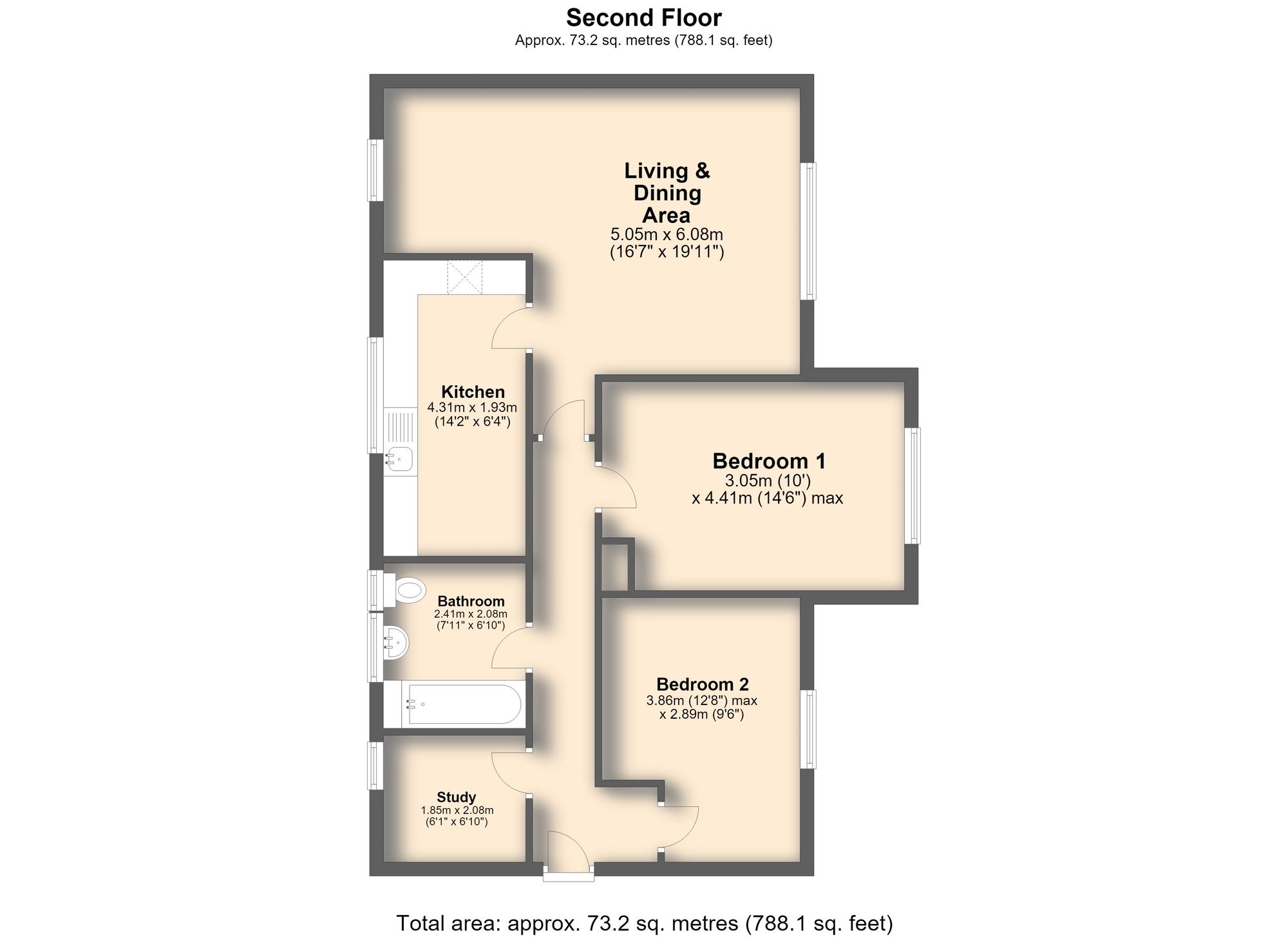 40 Westminster Crescent, Sheffield floorplan