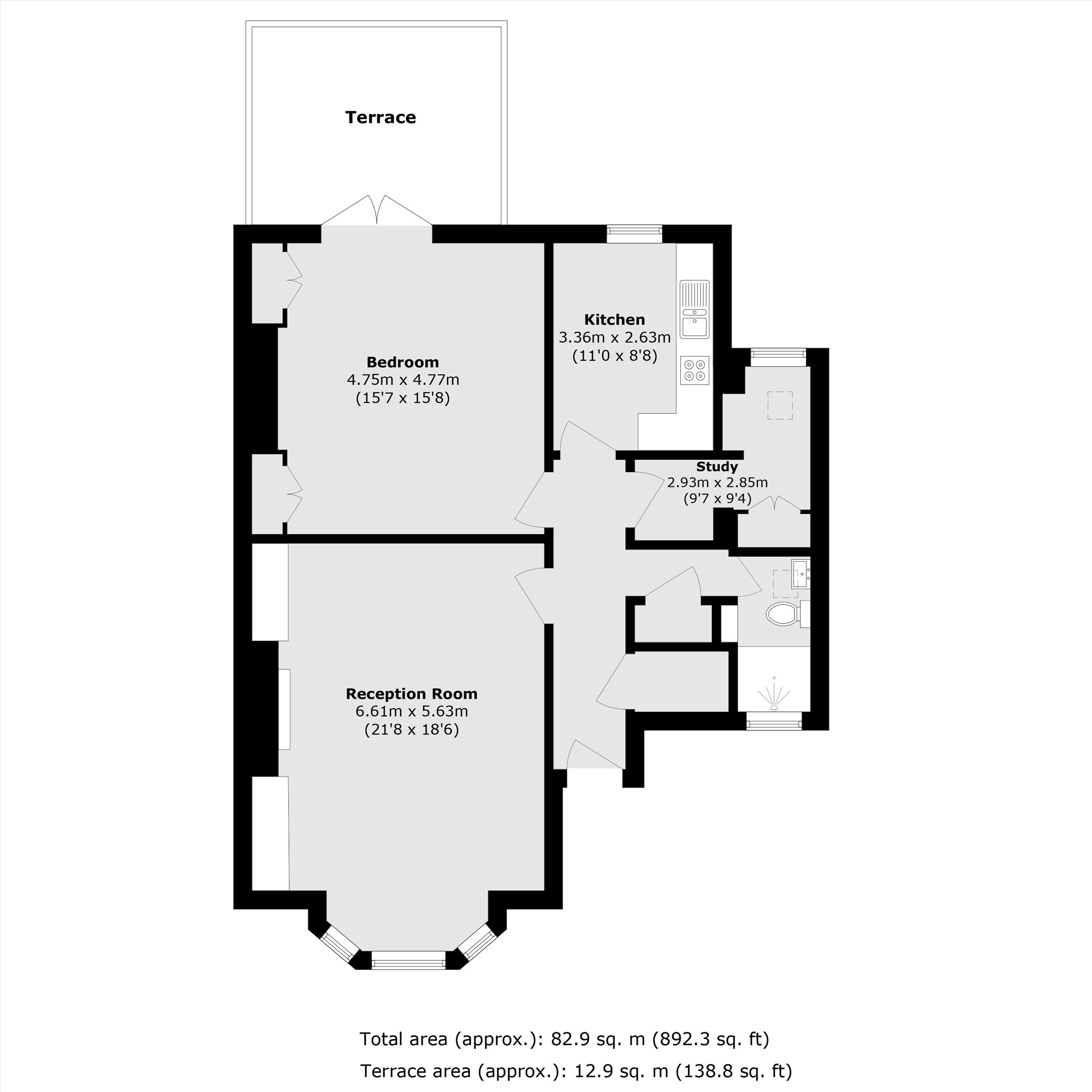 Flat 1, 70, Holland Park Avenue, London floorplan
