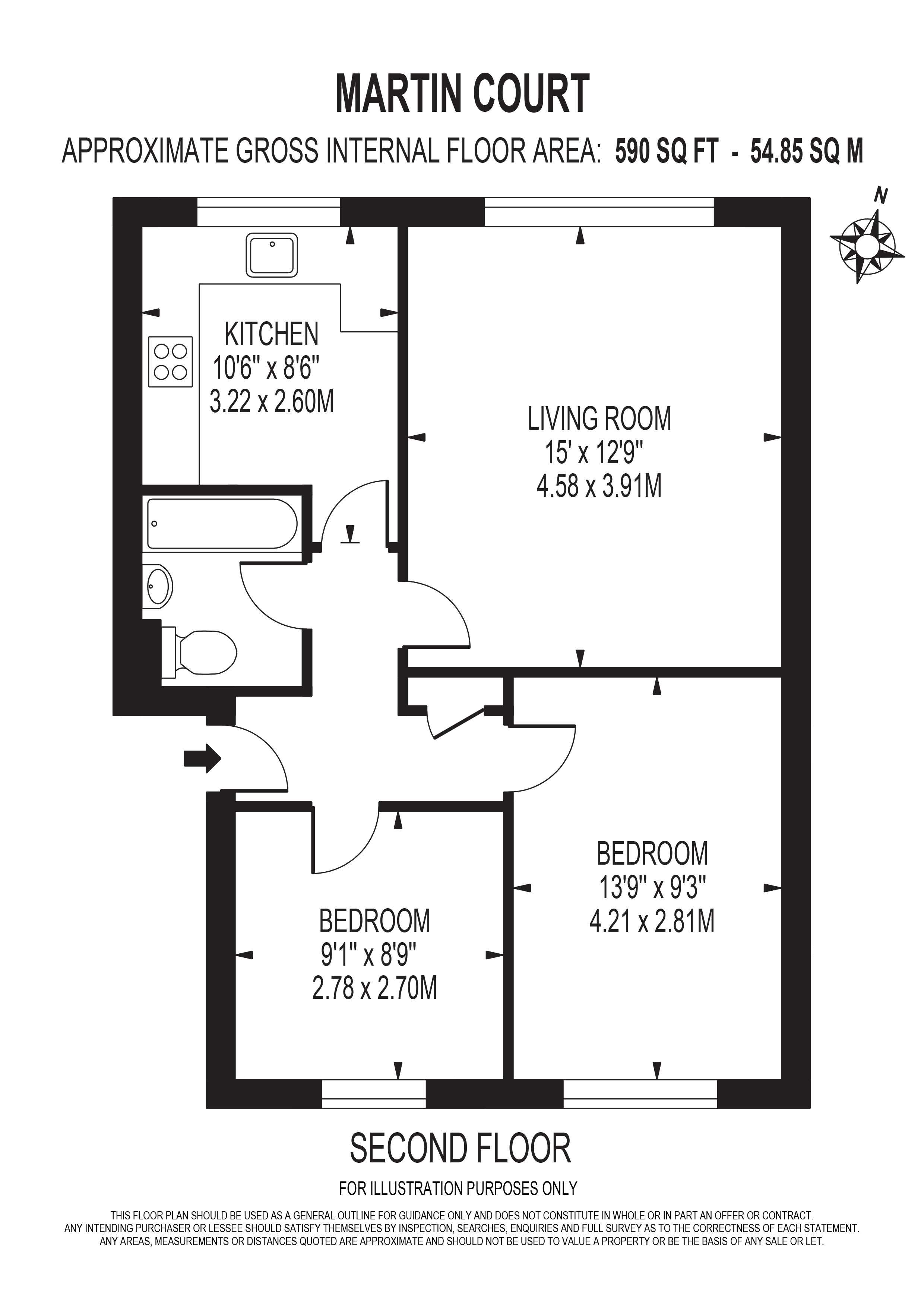 Flat 6, Martin Court, 48, Pelham Road, London floorplan