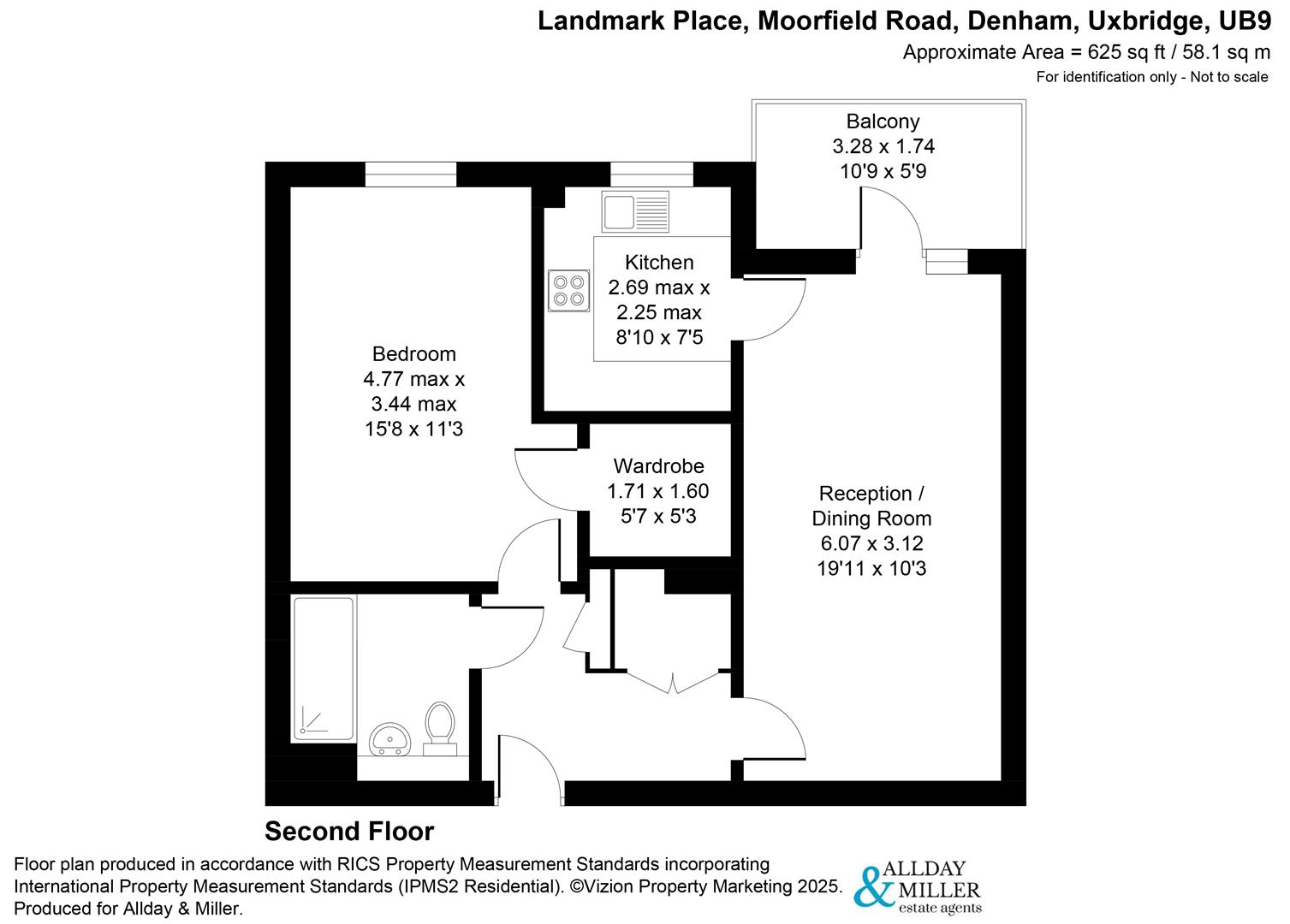 Flat 21, 1, Landmark Place, Moorfield Road, Denham floorplan