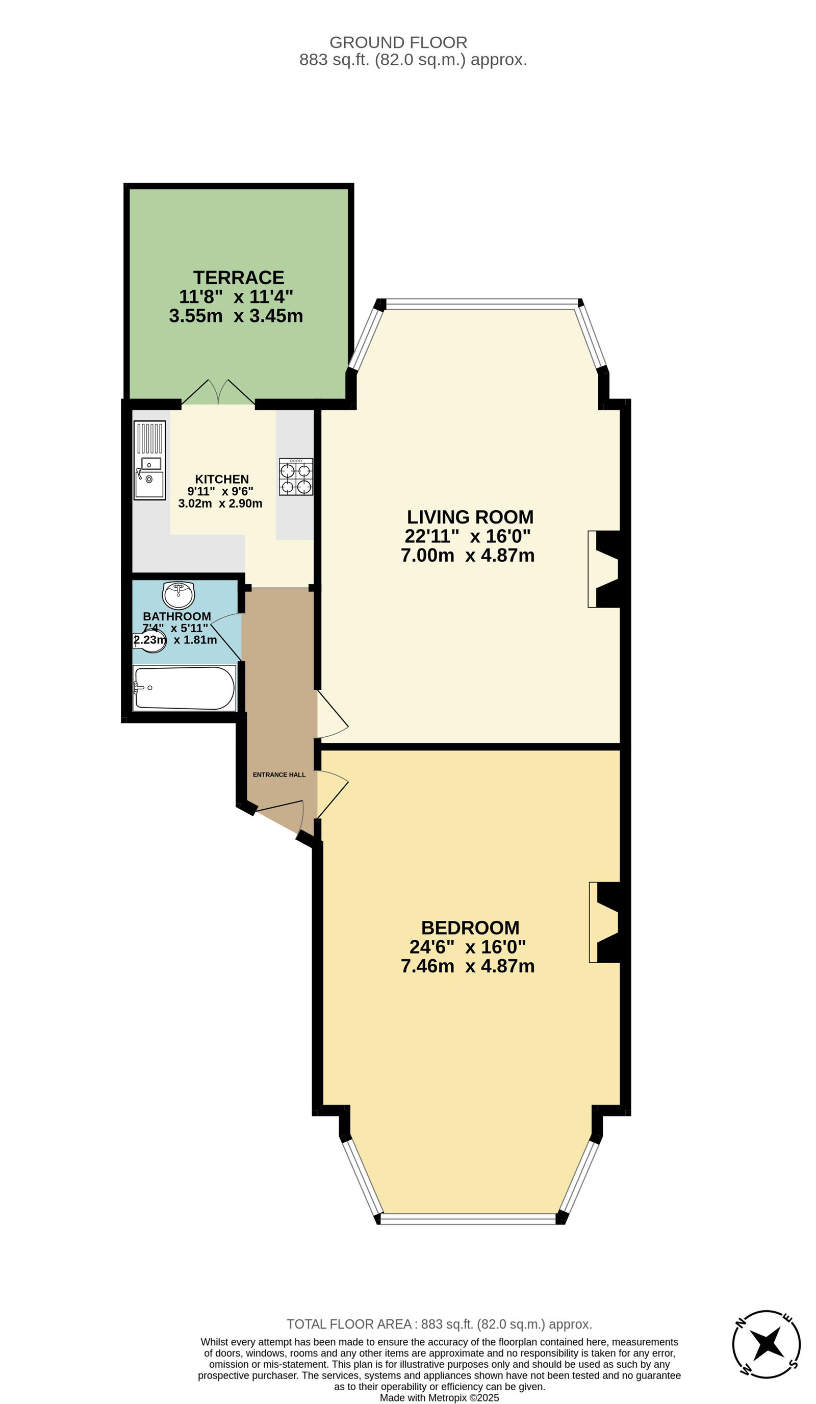 38,Flat 1, Castle Hill Avenue, Folkestone floorplan