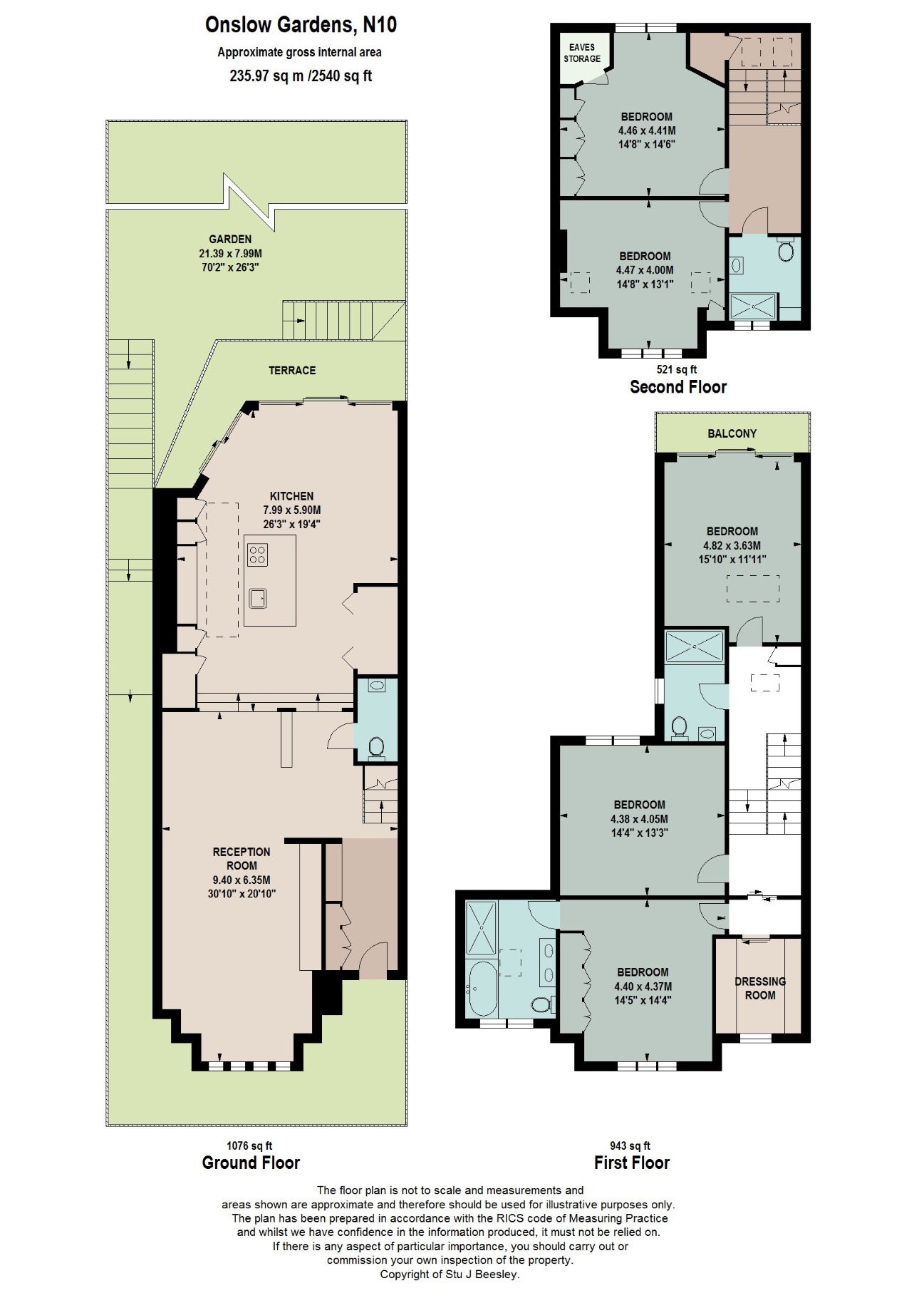 23, Onslow Gardens, London floorplan
