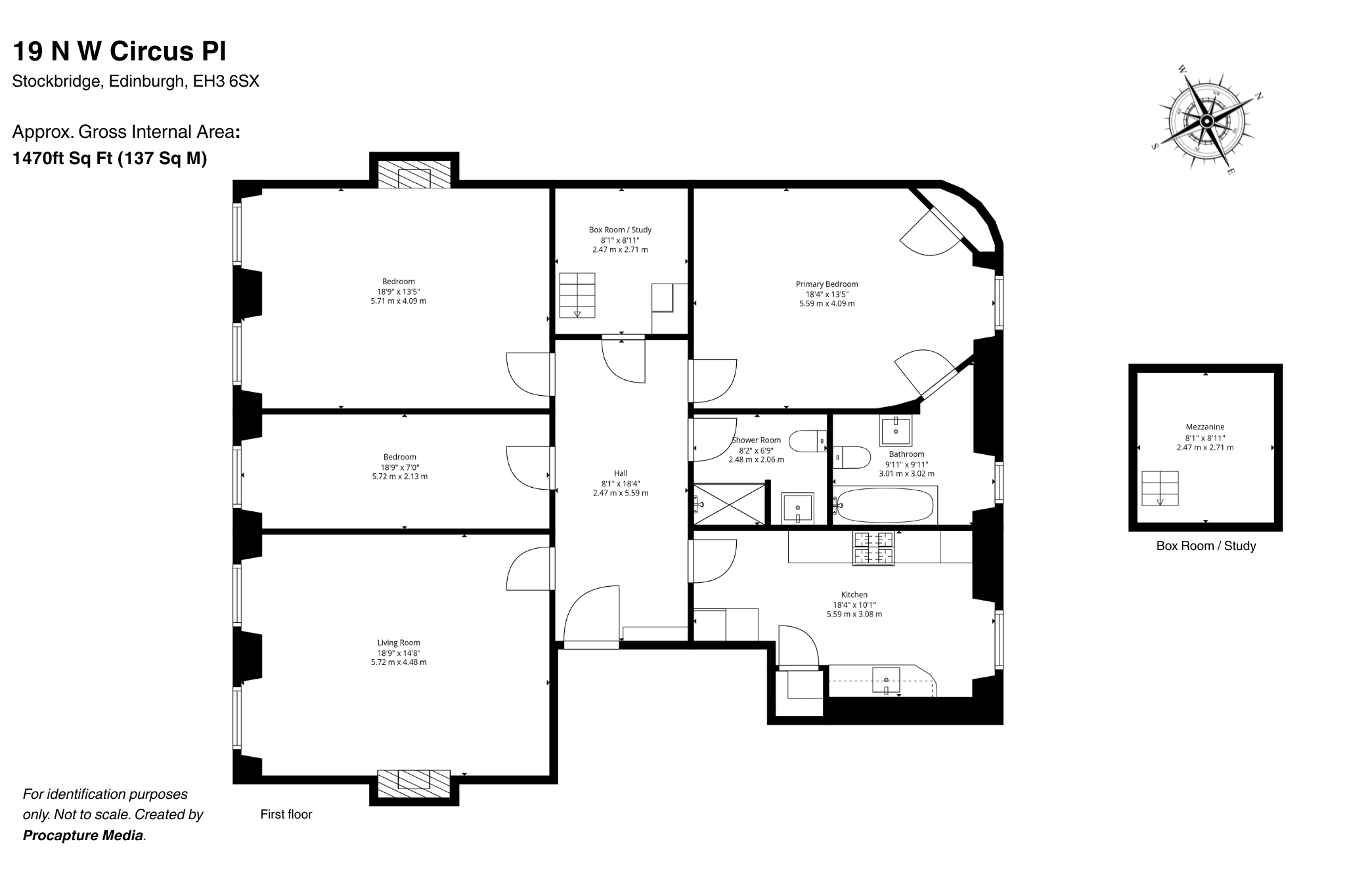 1F1, 19, North West Circus Place, Edinburgh floorplan