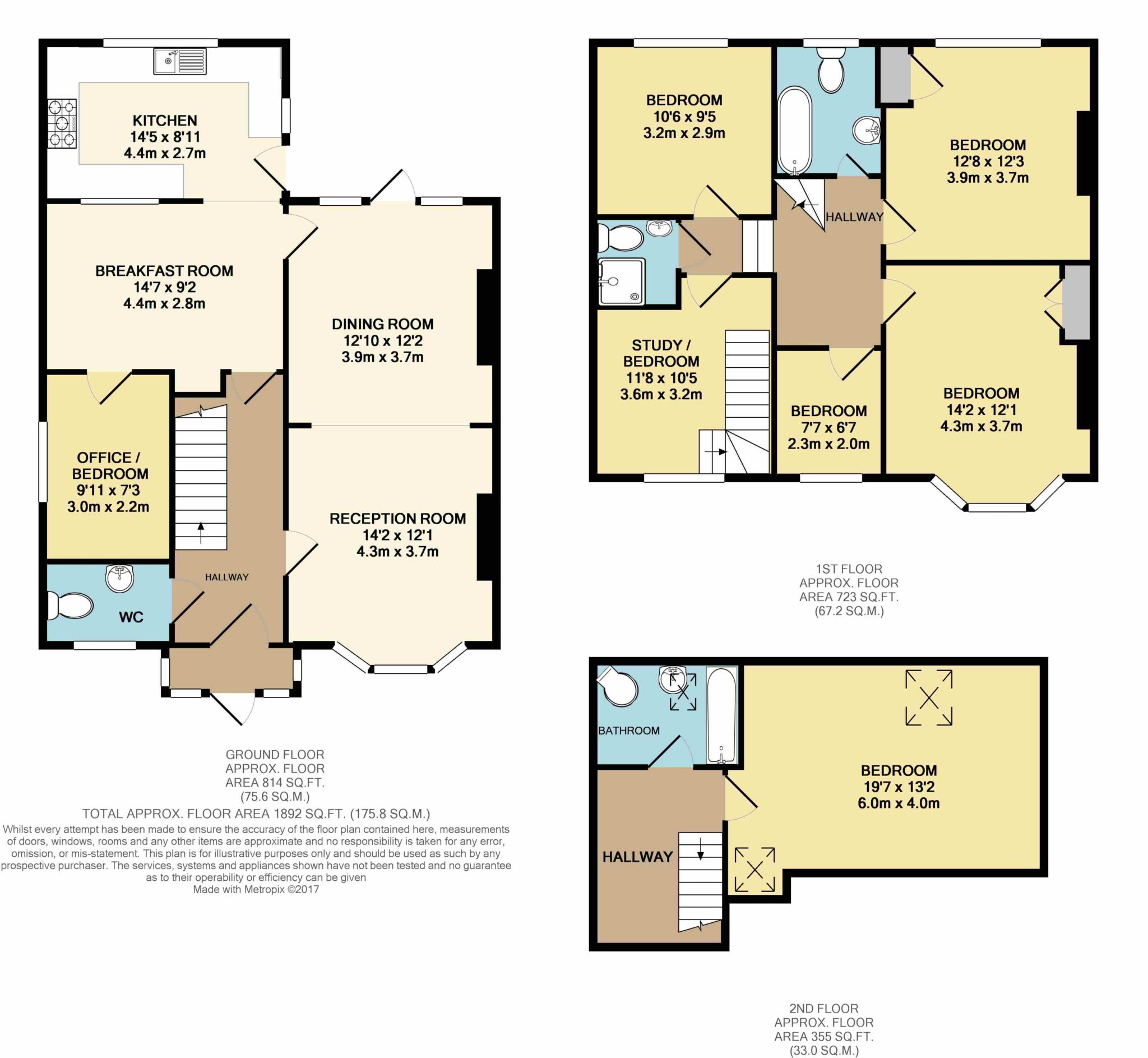 43, Lime Grove, New Malden floorplan