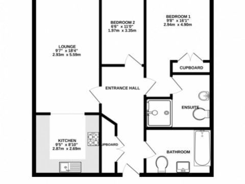 Flat 10 Heron Court, Heron Court, Sandhurst floorplan