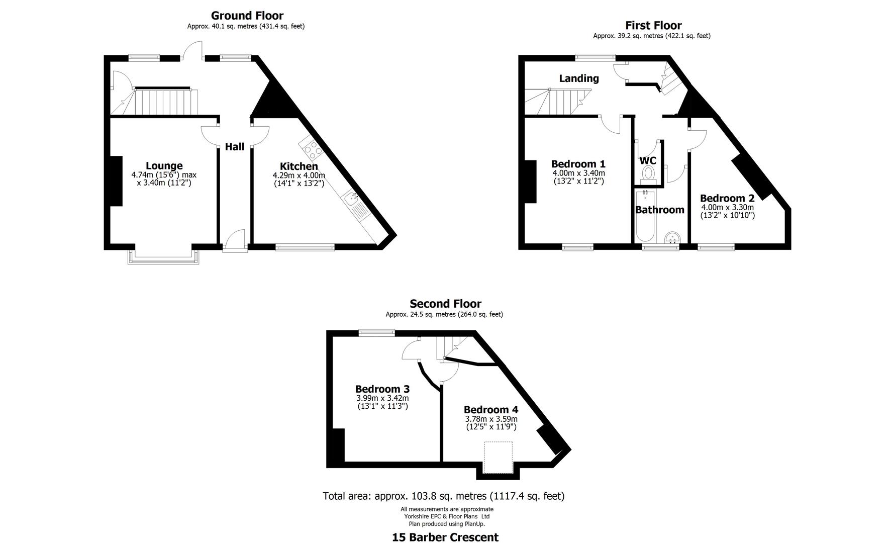 Barber Crescent, Sheffield floorplan