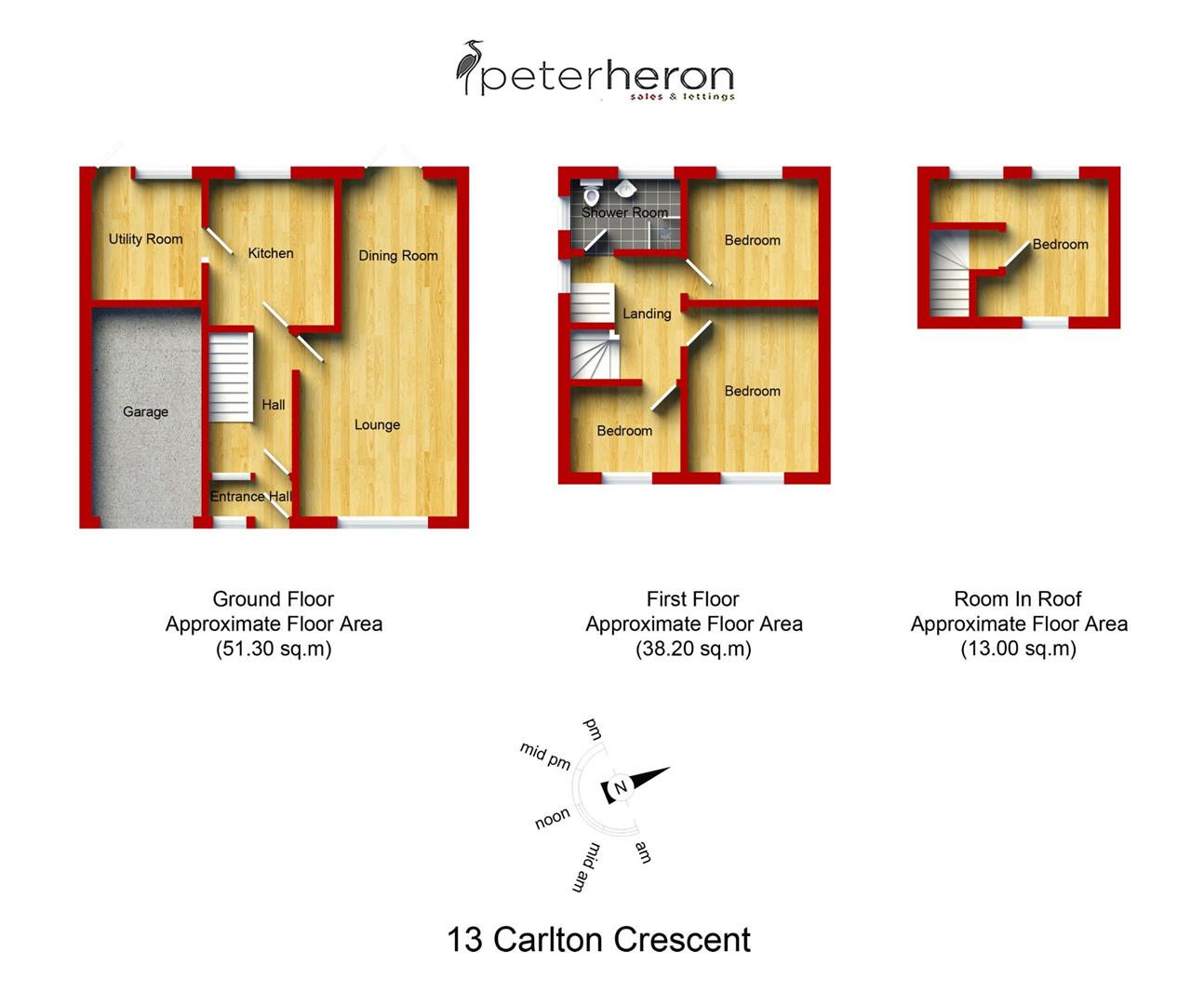 13, Carlton Crescent, Sunderland floorplan