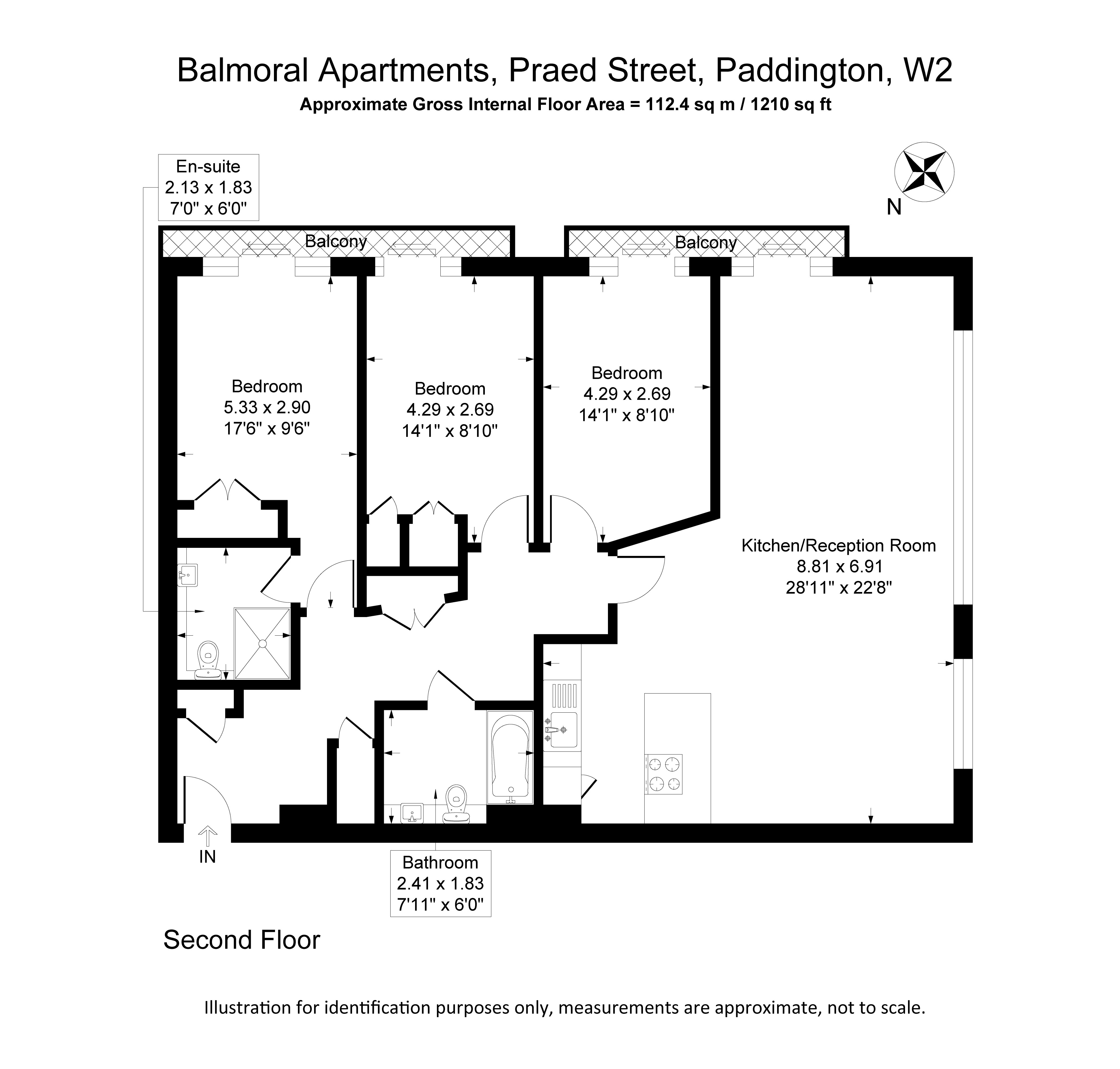 Balmoral Apartments, 207,2, Praed Street, London floorplan