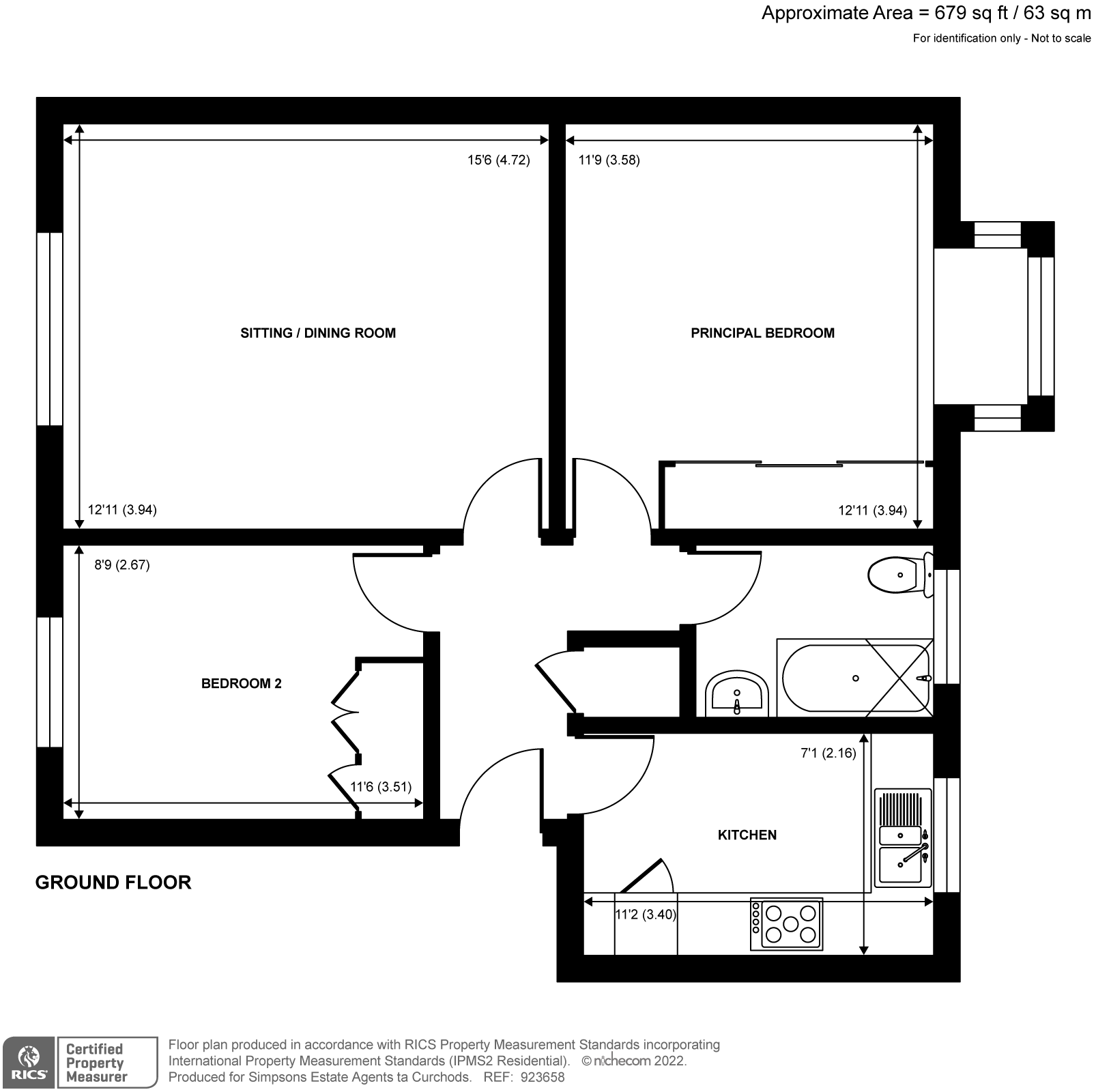 Riverview Gardens, Cobham KT11, 2 bedroom flat for sale 63315774
