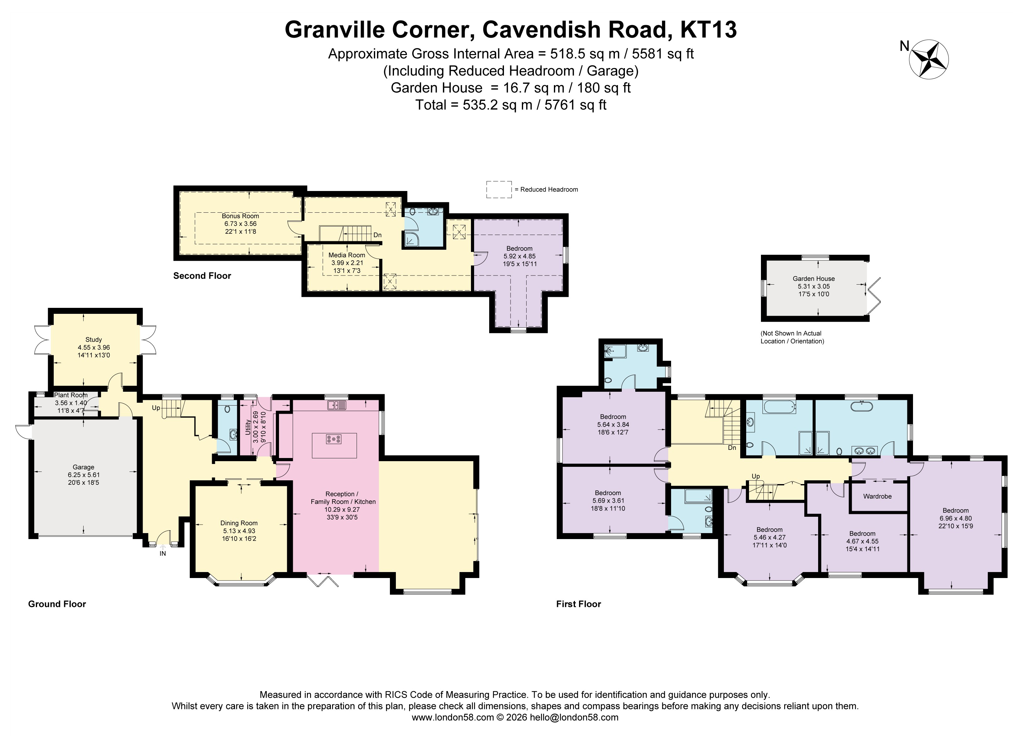Cavendish Road, Weybridge floorplan