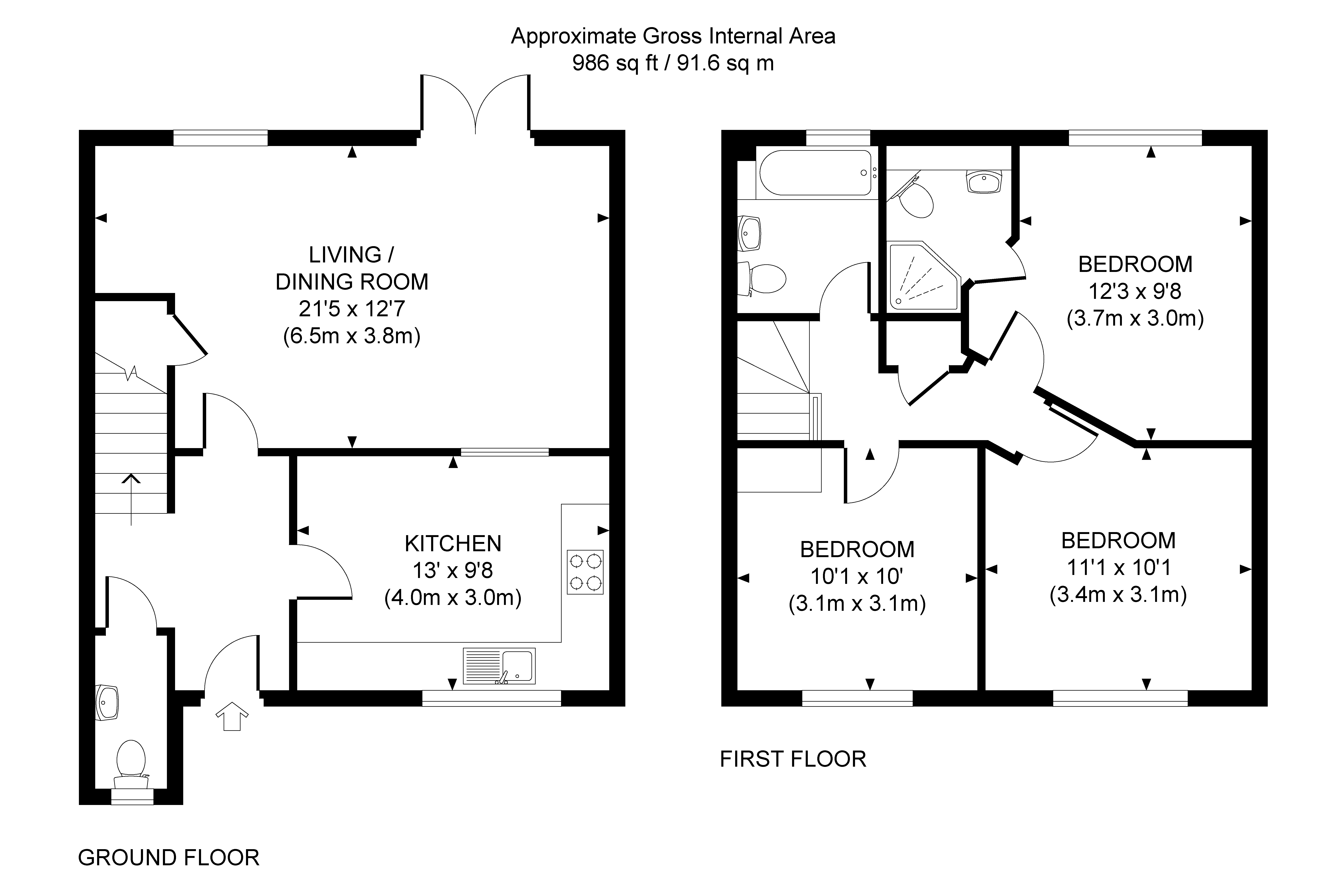 3 Bedrooms Semi-detached house for sale in Stockers Lane, Woking, Surrey GU22