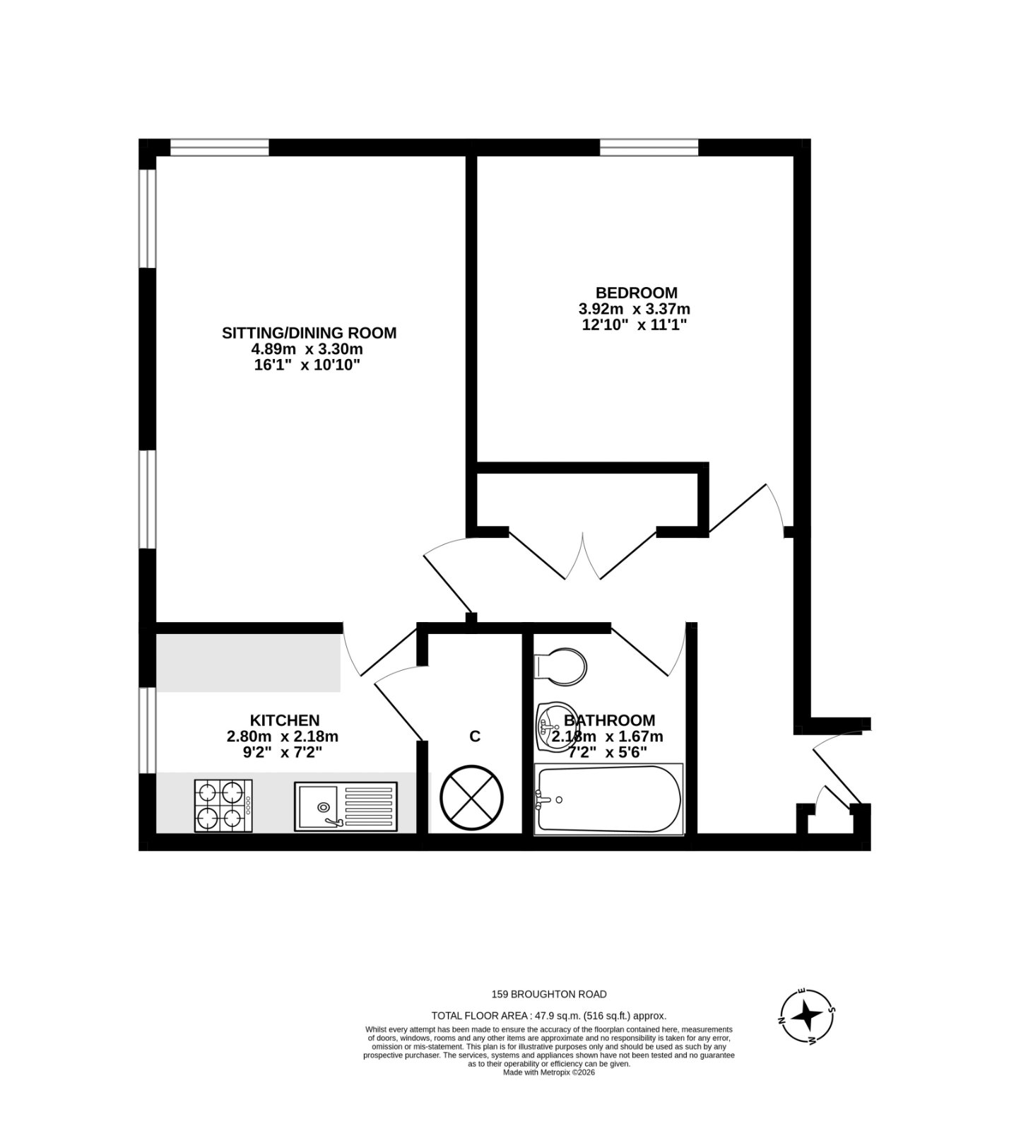 159/17 Broughton Road, Edinburgh floorplan