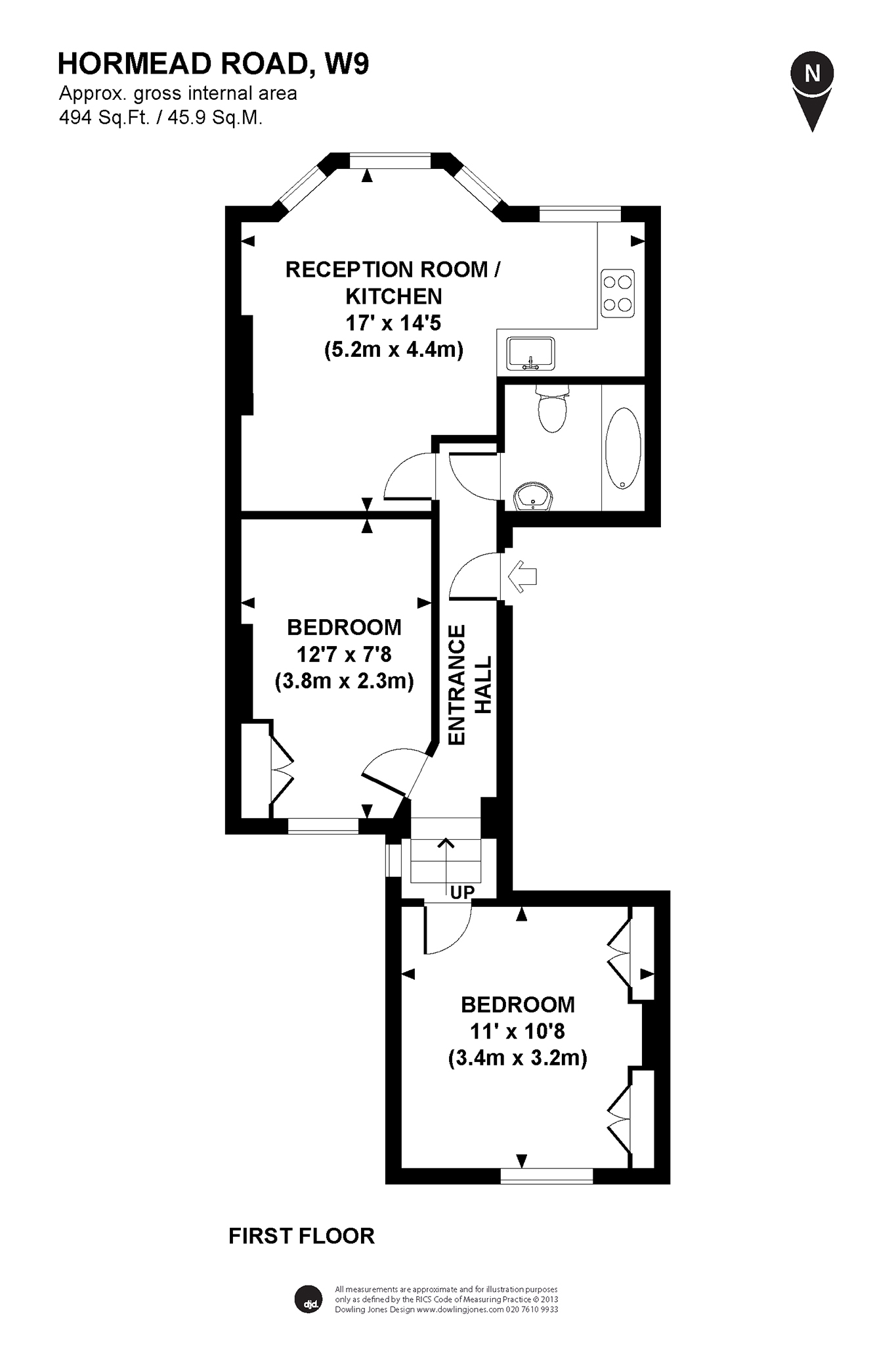 2 Bedrooms Flat to rent in Hormead Road, London W9