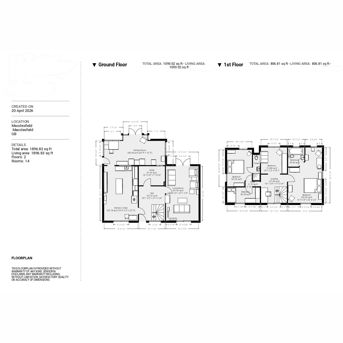 Pedley Wood, Pedley Hill, Adlington floorplan