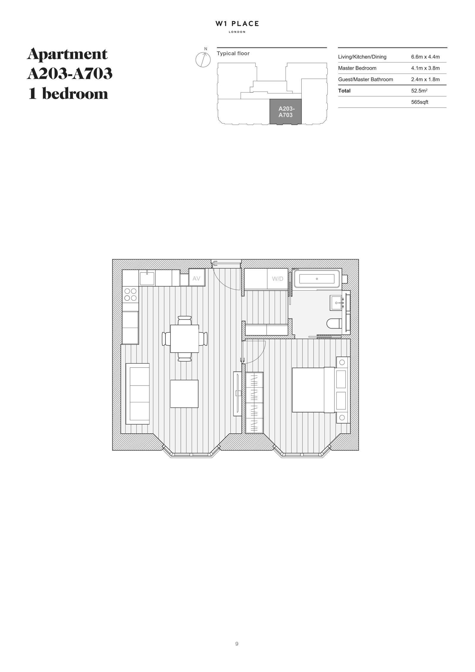 Unit A603, W1 Place,204 Great Portland Street, London floorplan