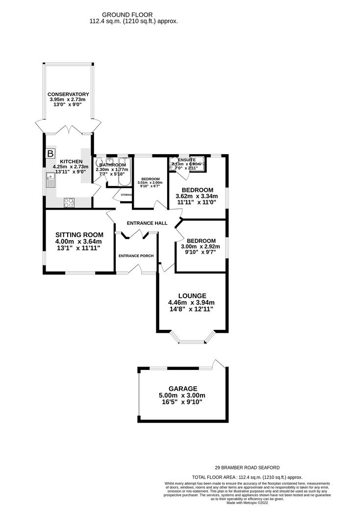 Bramber Road, Seaford BN25, 3 bedroom detached bungalow for sale