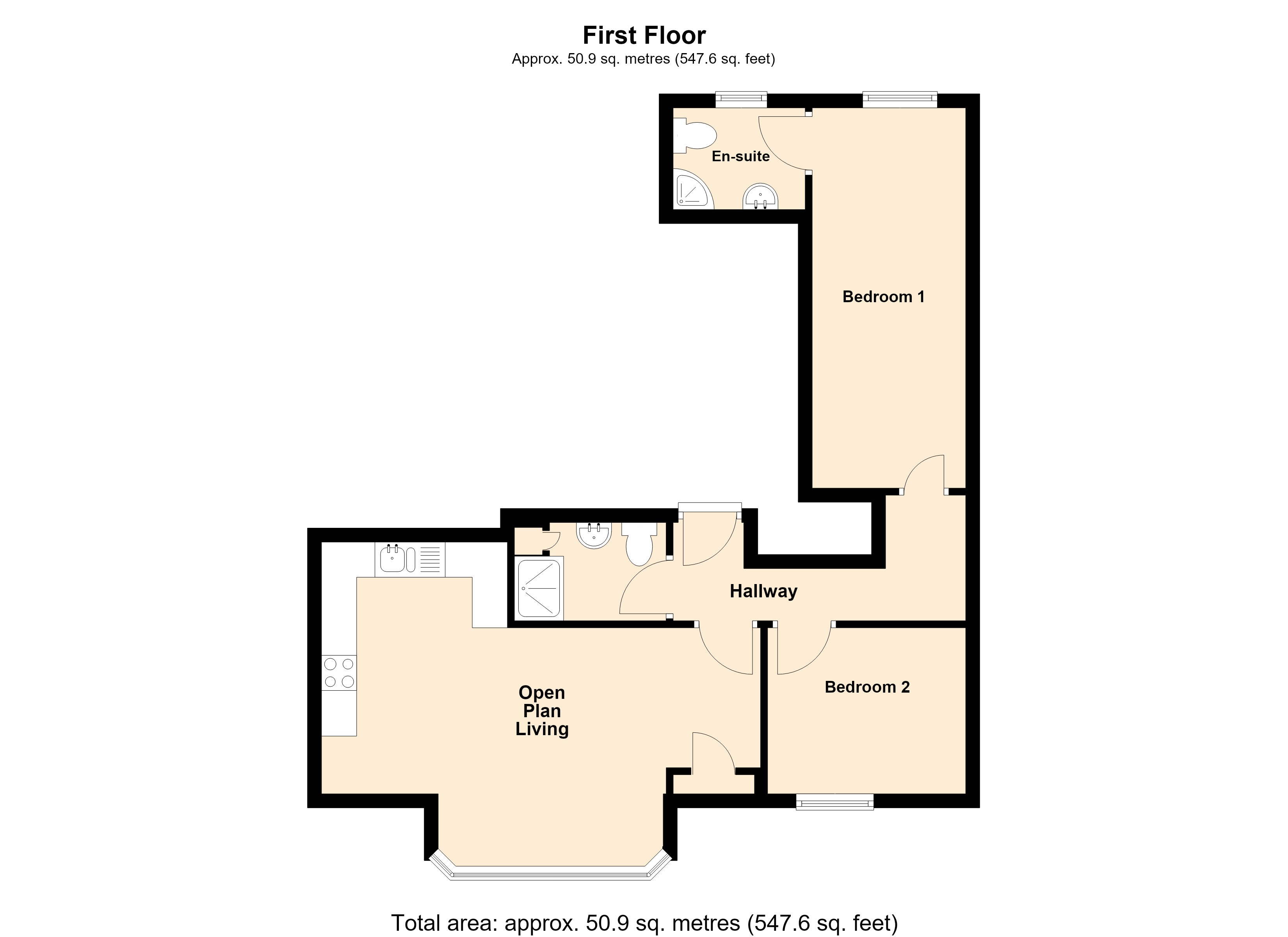 Flat 8, Gina Court, 22, Victoria Road, Ramsgate floorplan