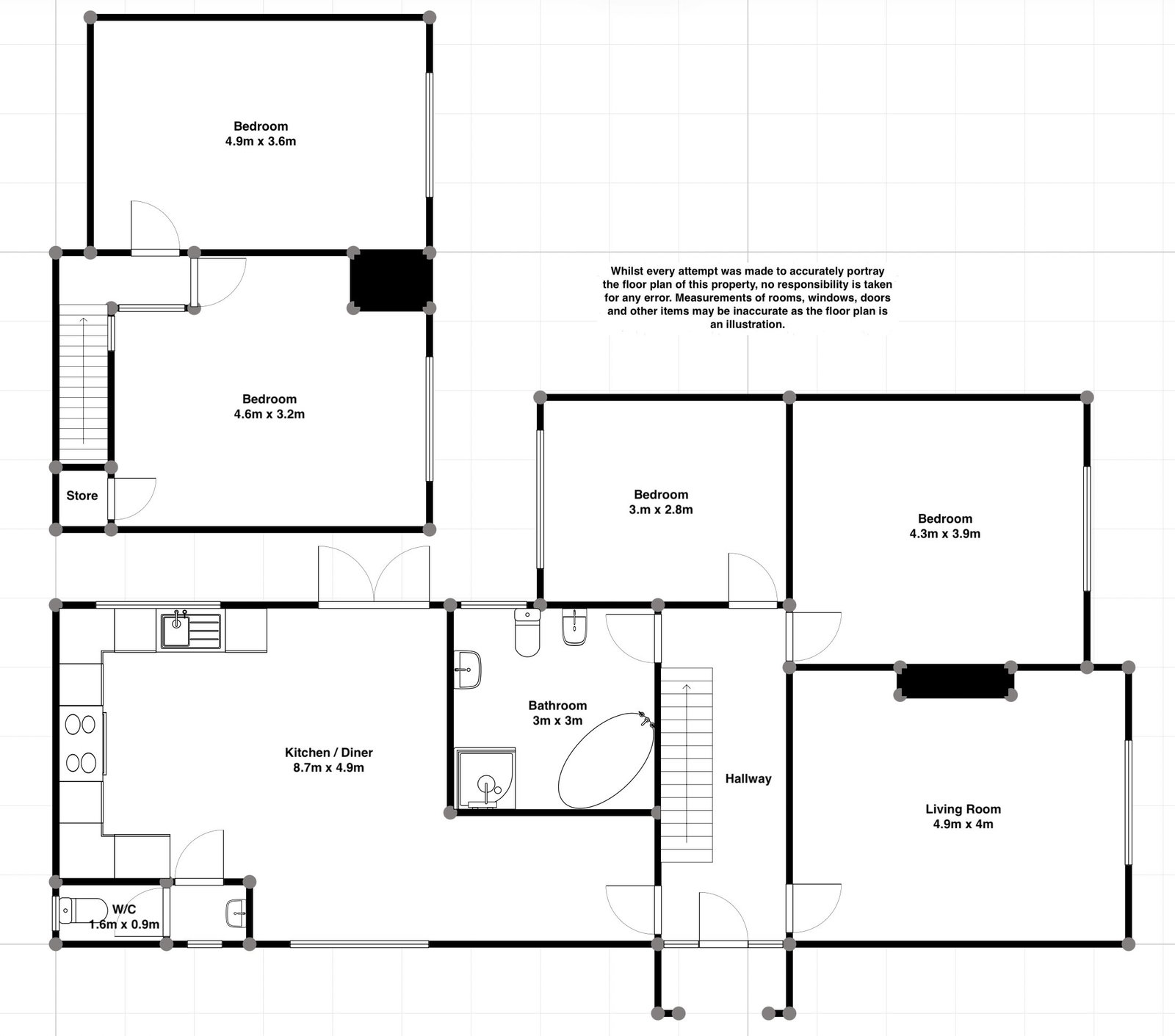 4, Whiterock Avenue, Pontypridd floorplan