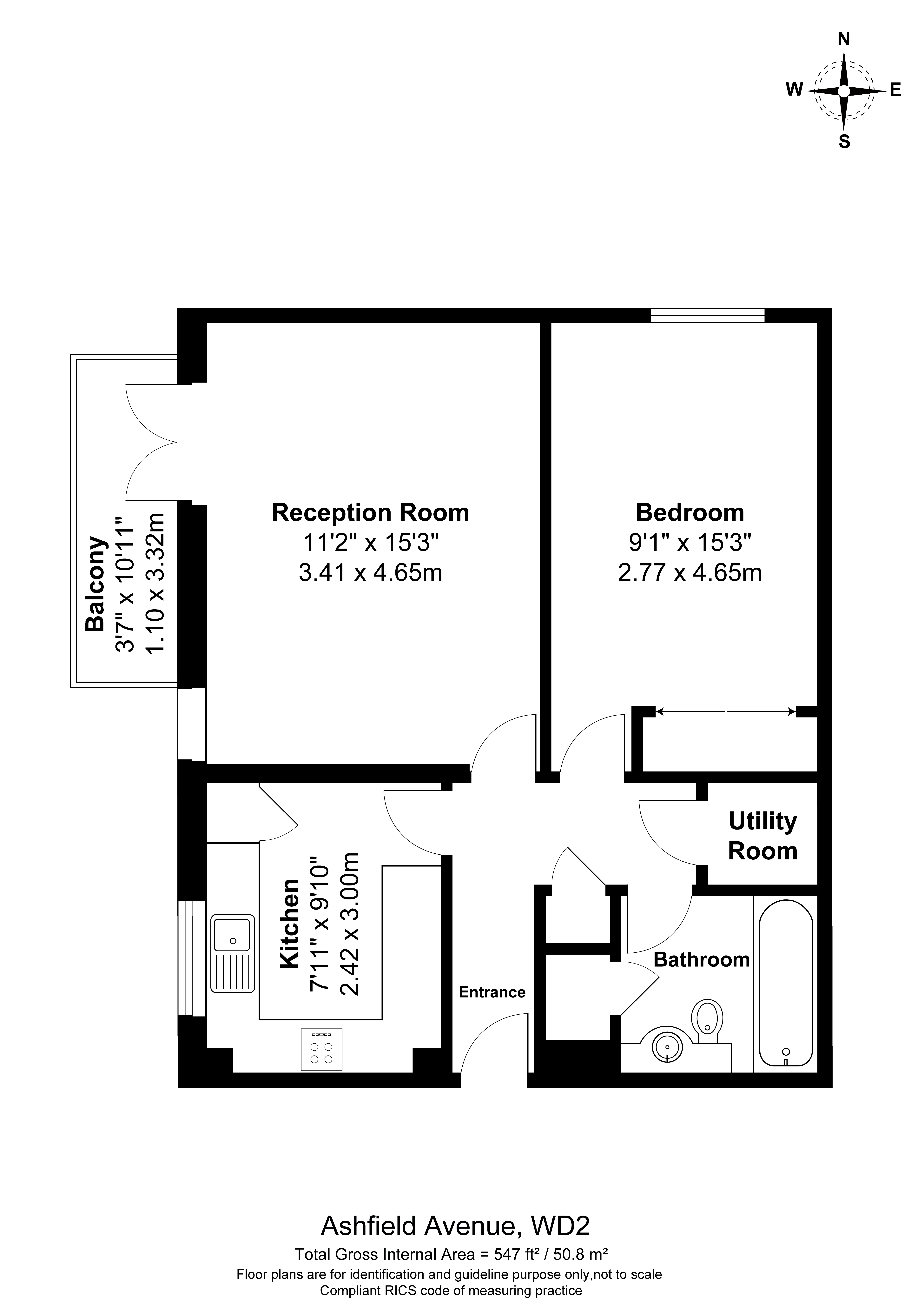 191, Ashfield Avenue, Hertfordshire floorplan