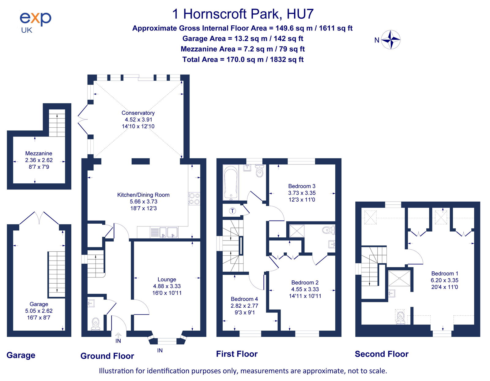 1, Hornscroft Park, Hull floorplan