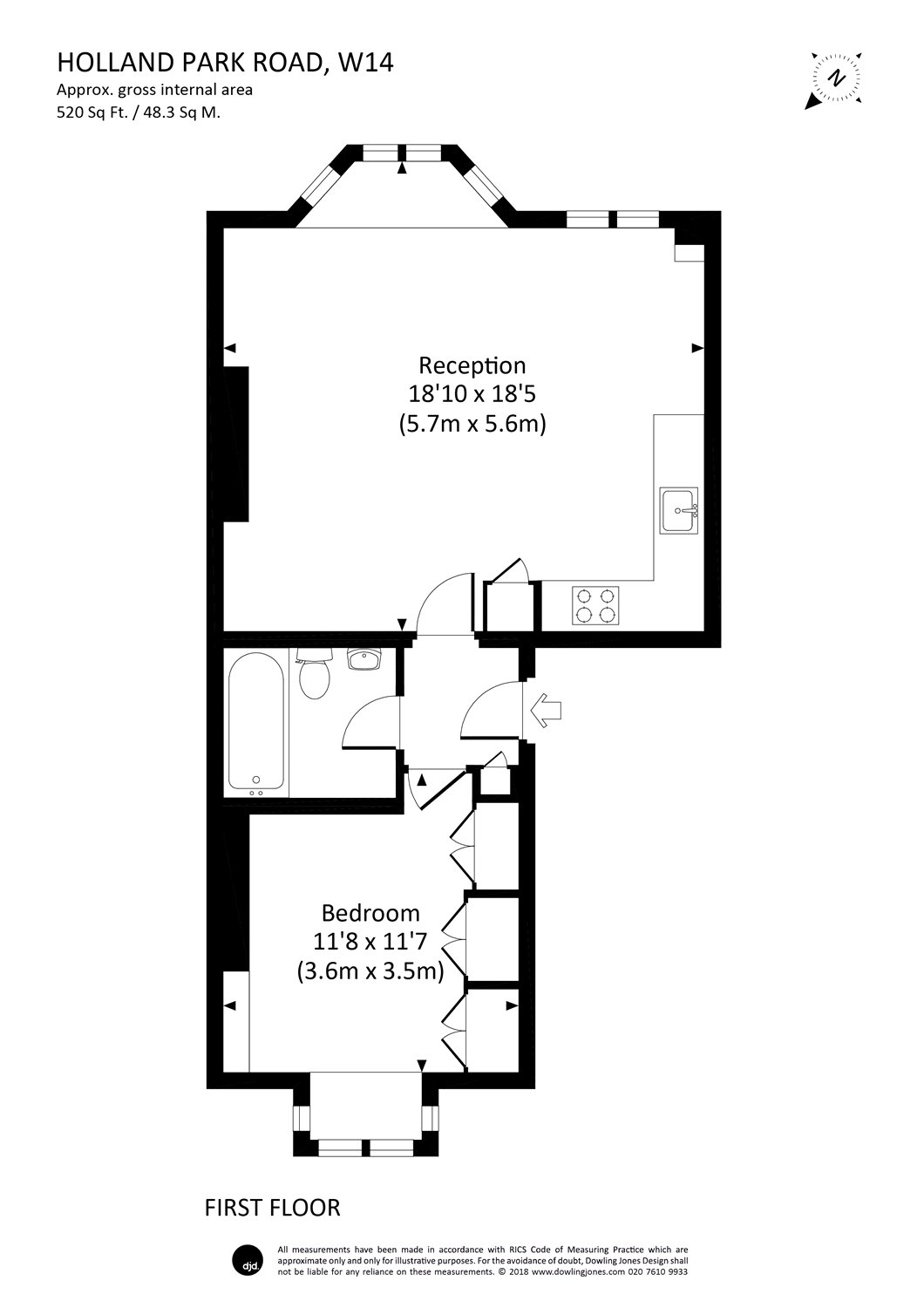 1 Bedrooms Flat to rent in Holland Park Road, Holland Park, London W14